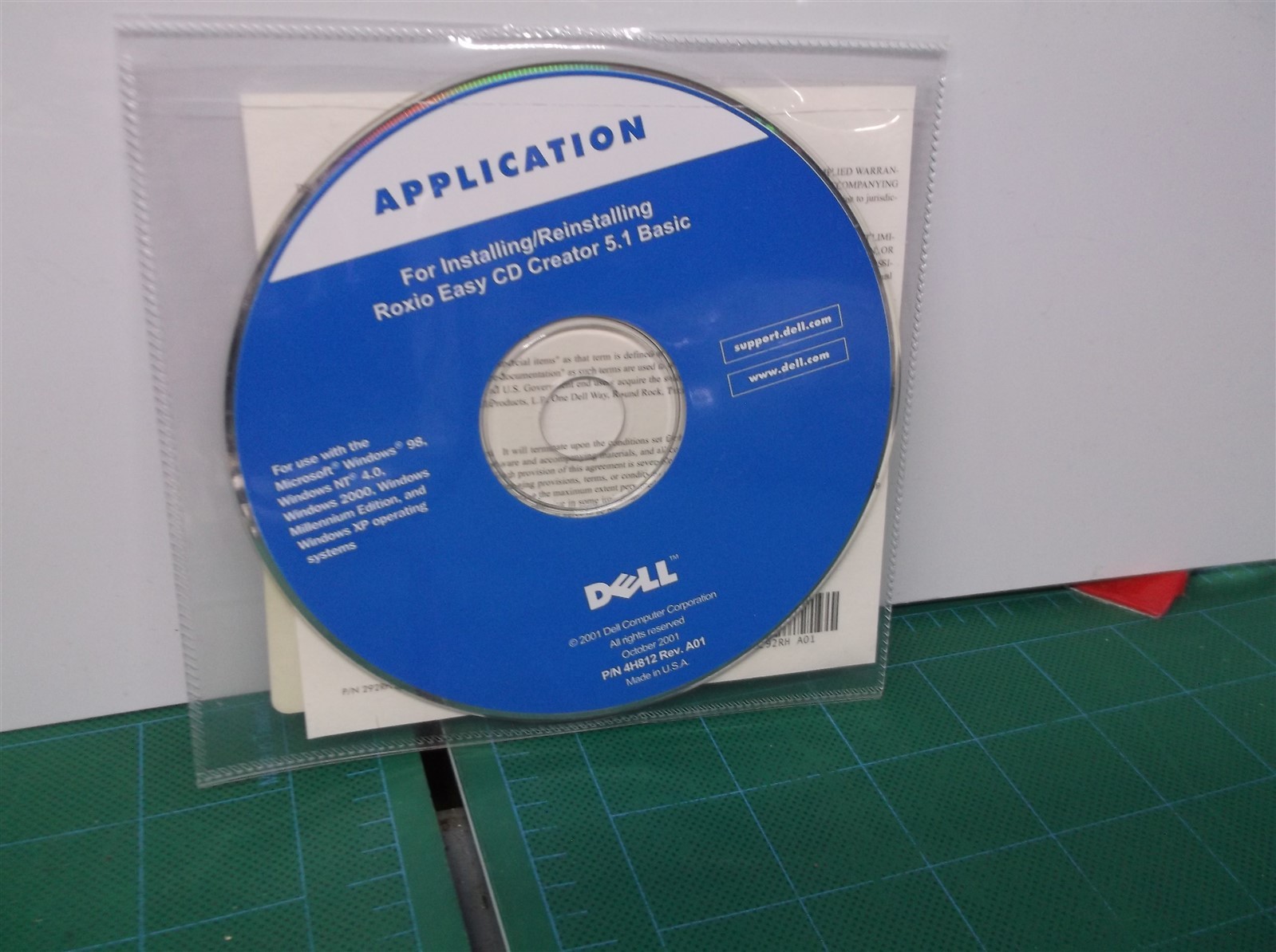 NEW SEALED Dell Roxio Easy CD Creator 5.1 Basic ~ Install/Reinstall ~ P/N 4H812