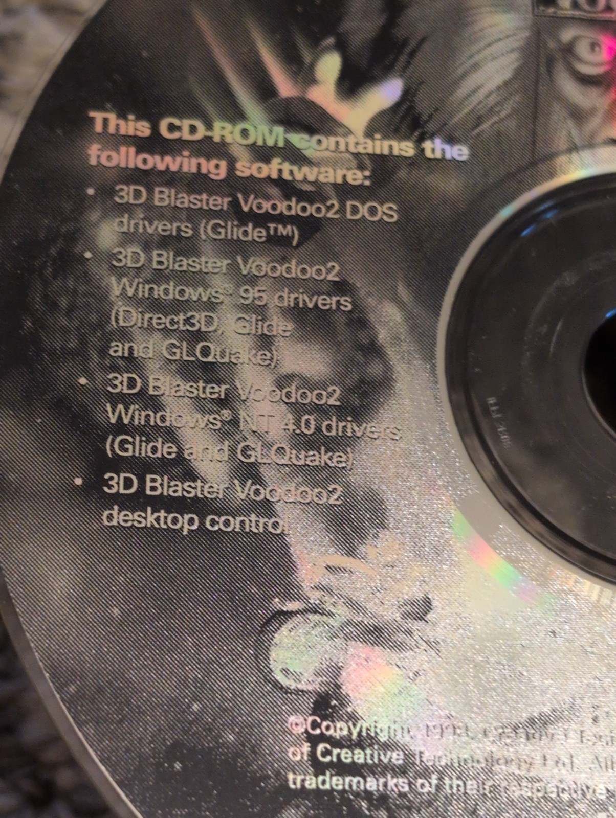 Creative 3D Blaster Voodoo 2 Driver Utility Software CD Win95/DOS/NT4 EN PC