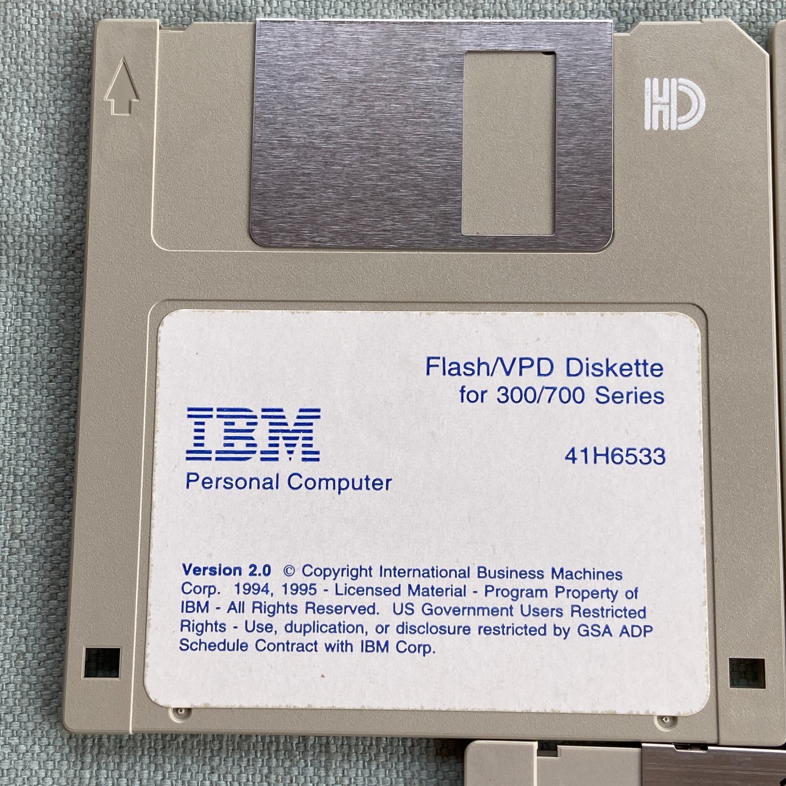 Vintage Software IBM PS/2 Model 300 1200 2400 Modem Flash VPD 700 Version 1.05 1