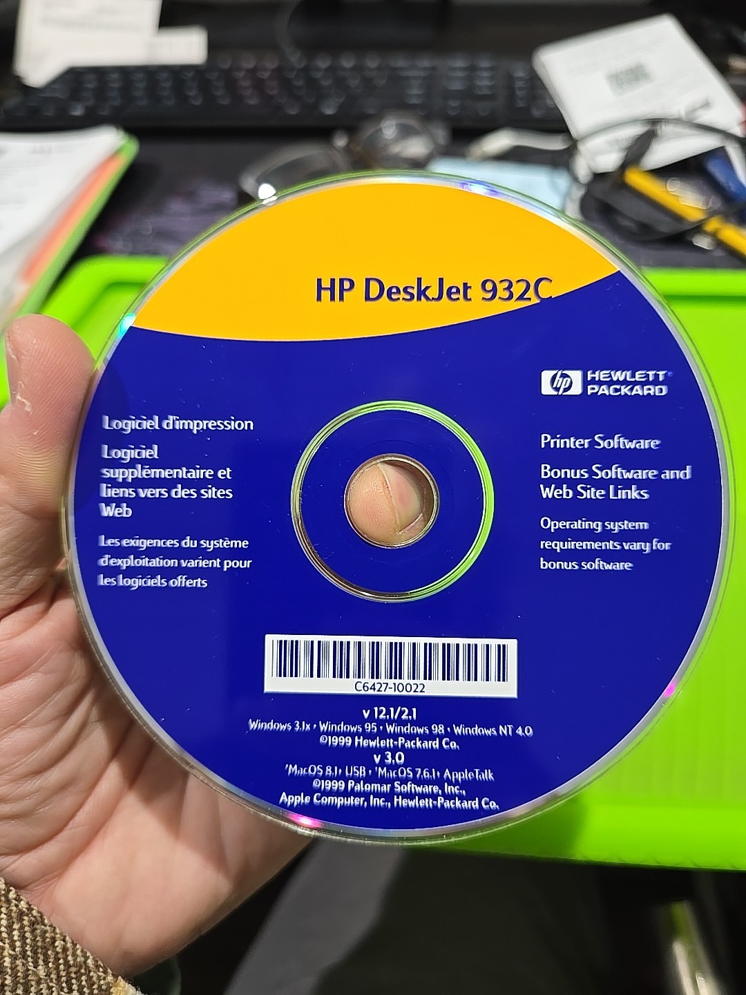 HP Deskjet 932C WINDOWS 3.1x,95,98,NT 4.0,v 3.1 Mac OS 8.1&USB CD COMP SOFT