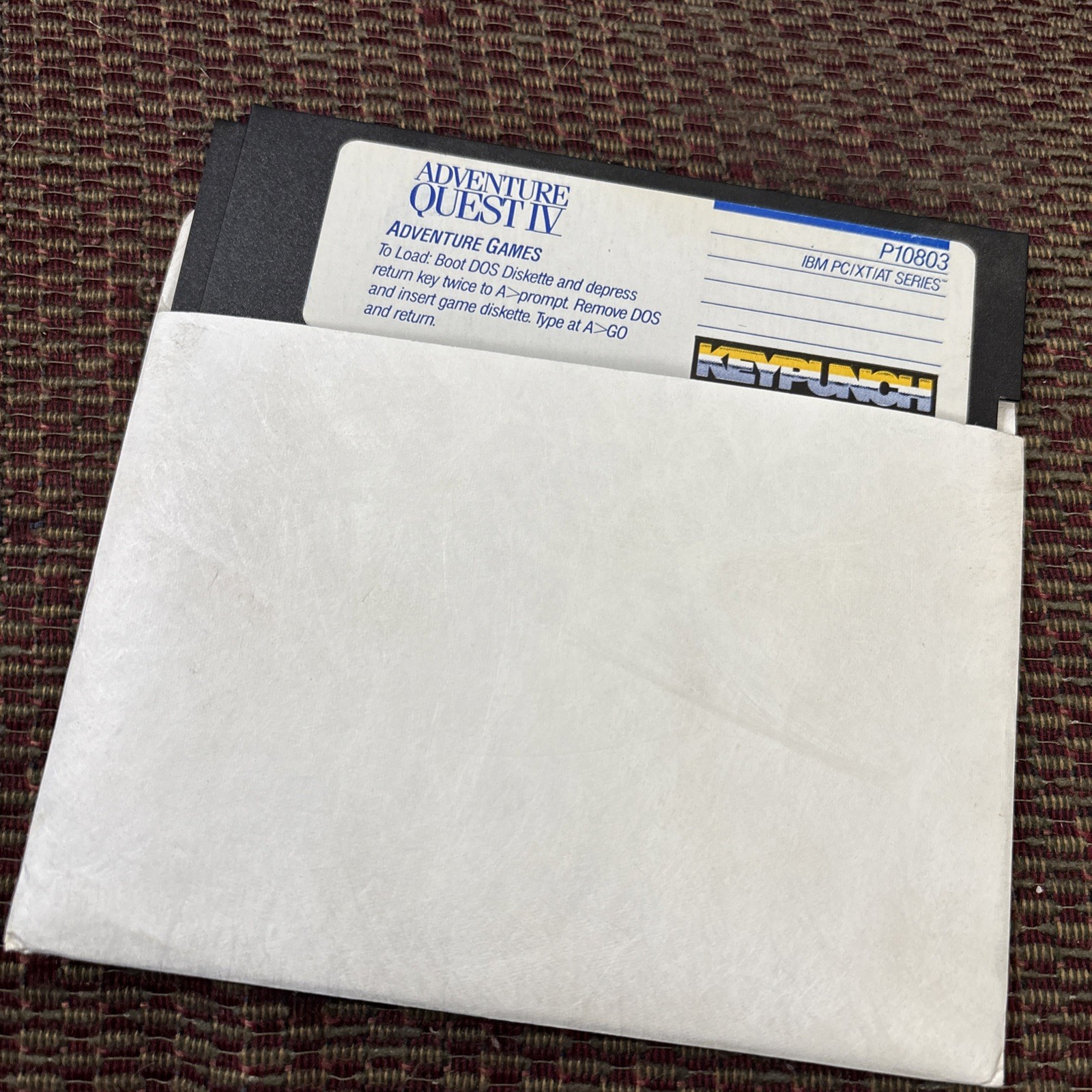 Adventure Quest IV Adventure Games Strategy Simulations for IBM 5.25 Media