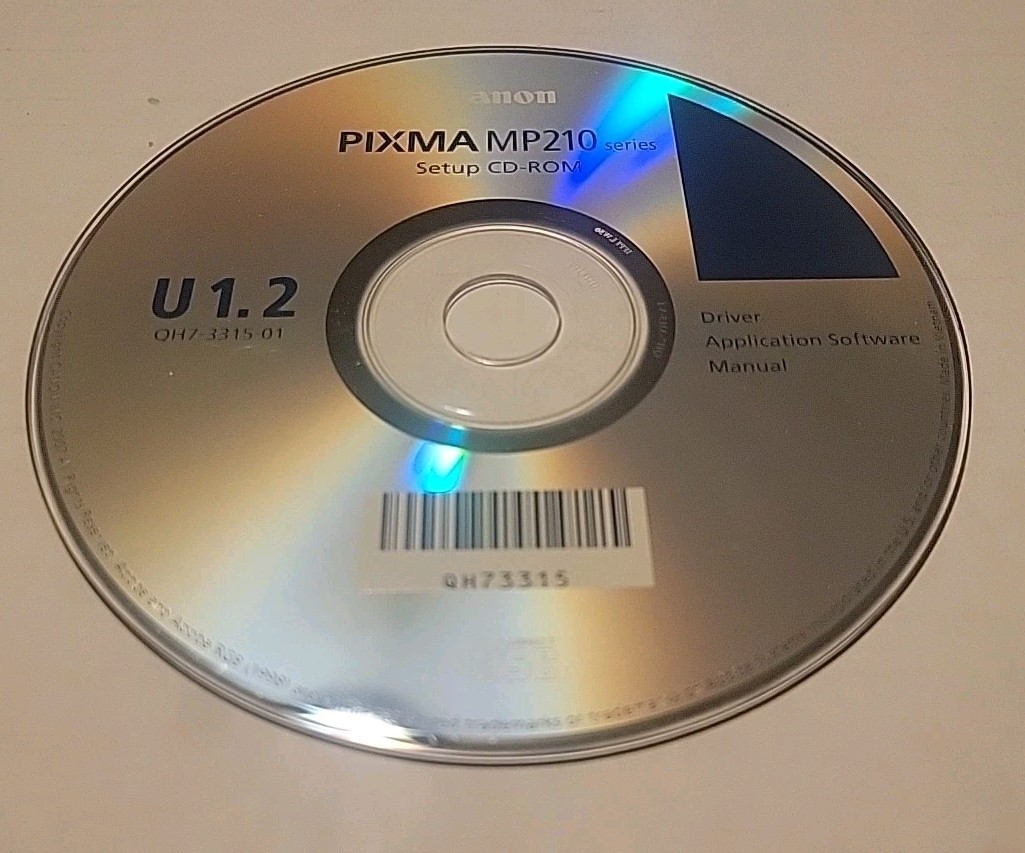Canon Pixma MP210 Series Setup CD-ROM – U 1.2 QH7-3315-01