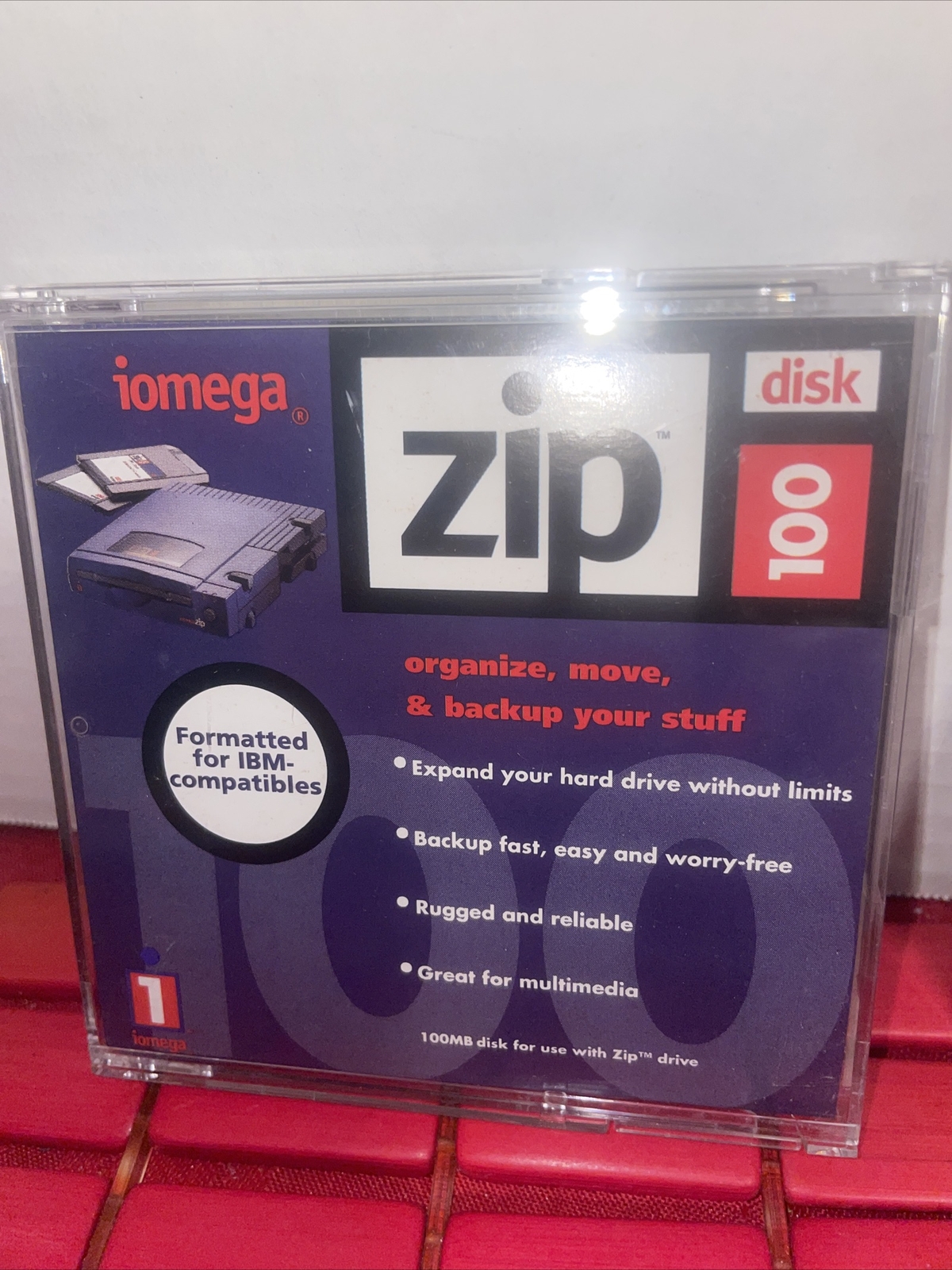 2-Iomega Zip 100MB Disk formatted for IBM-compatibles