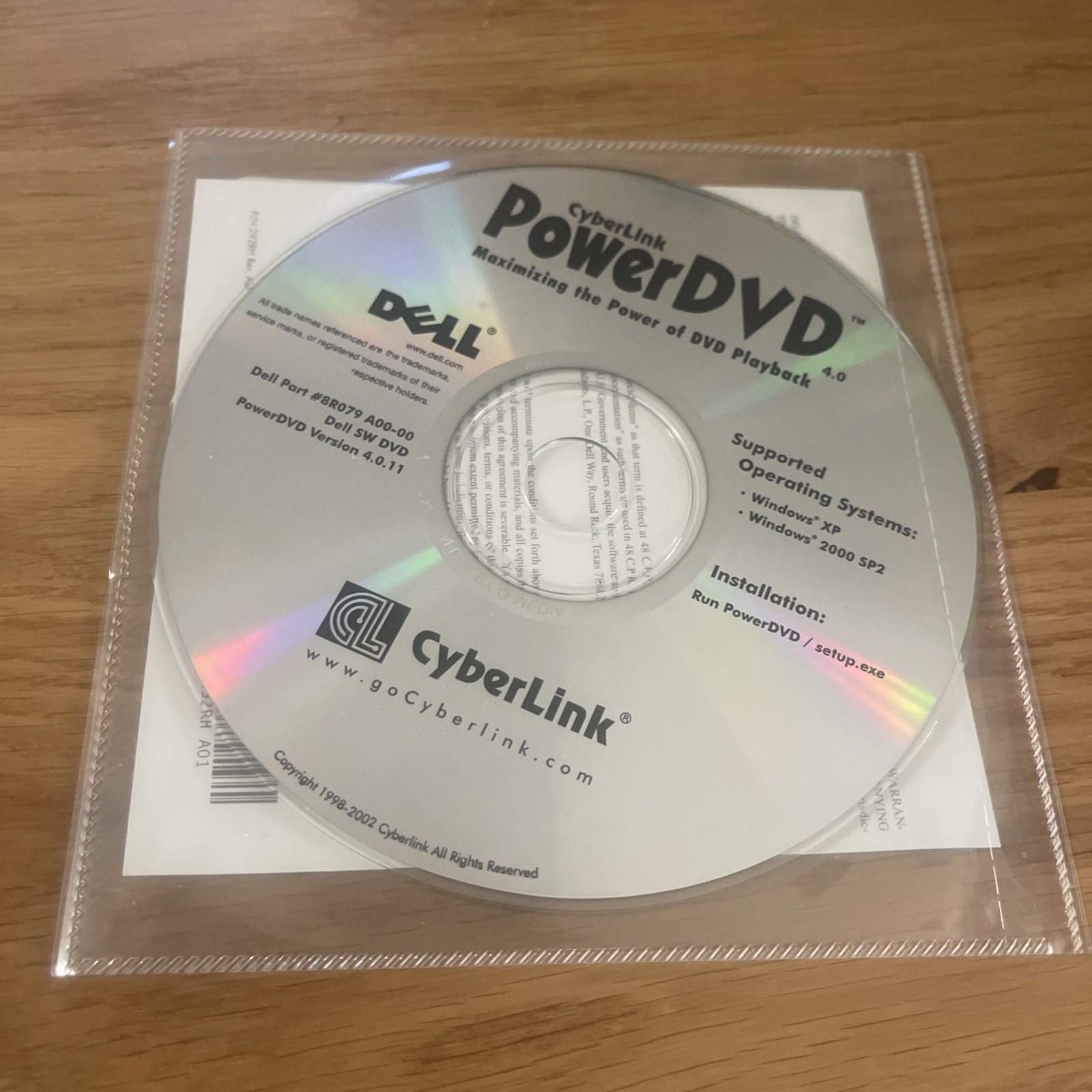 CyberLink PowerDVD 4.0 Software CD For Dell Computer DVD