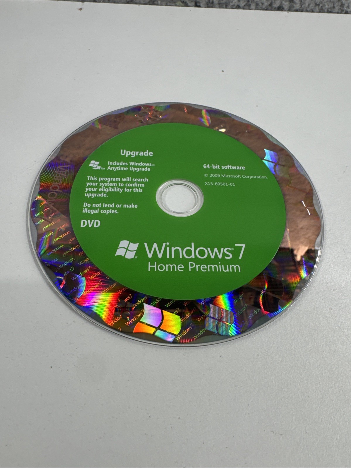 Microsoft Windows 7 Home Premium Upgrade 32 Bit and 64 Bit DVDs MS WIN