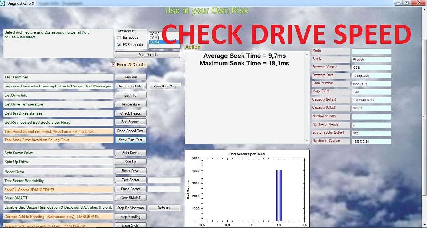 Diagnostics for Seagate Dfs Data Recovery USB Tool Kit. Compatible with Seagate
