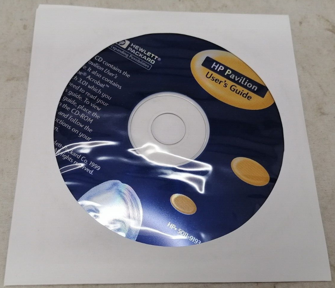 HP Pavilion Users Guide HP 5011-9193 1999 HP CD