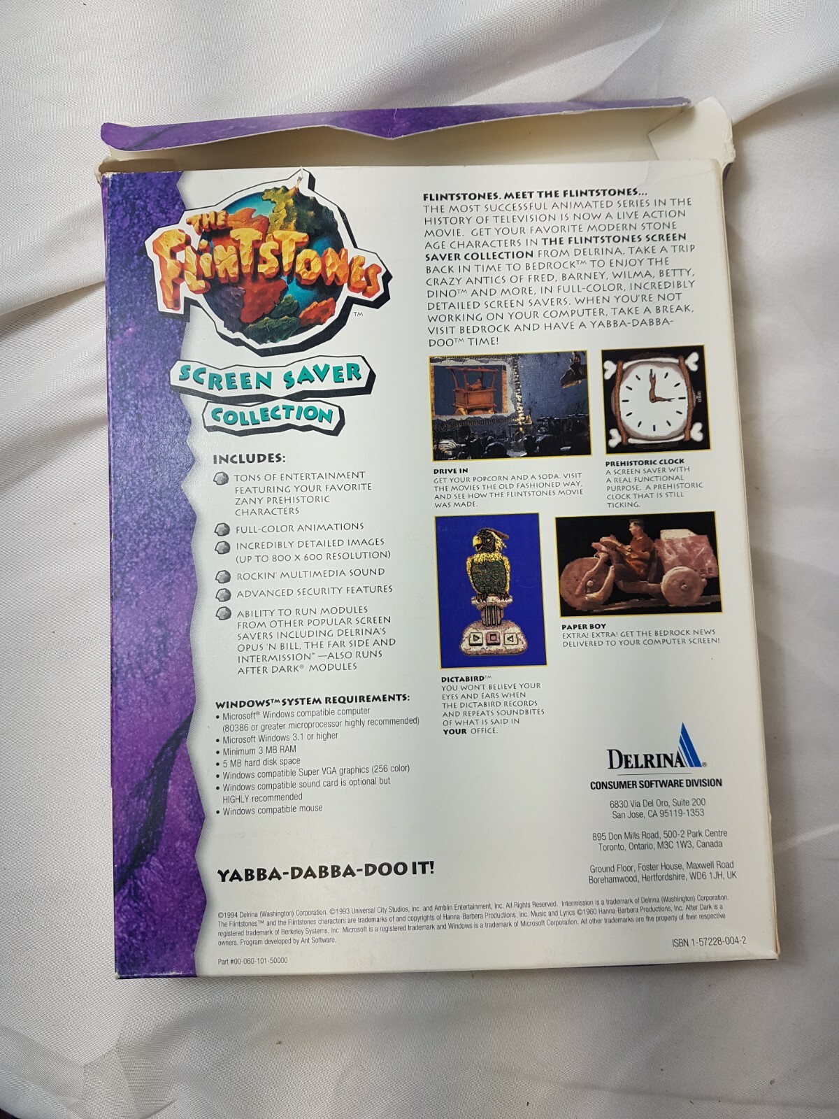 Flintstones Screen Saver Collection Big Box 1994 PC computer complete