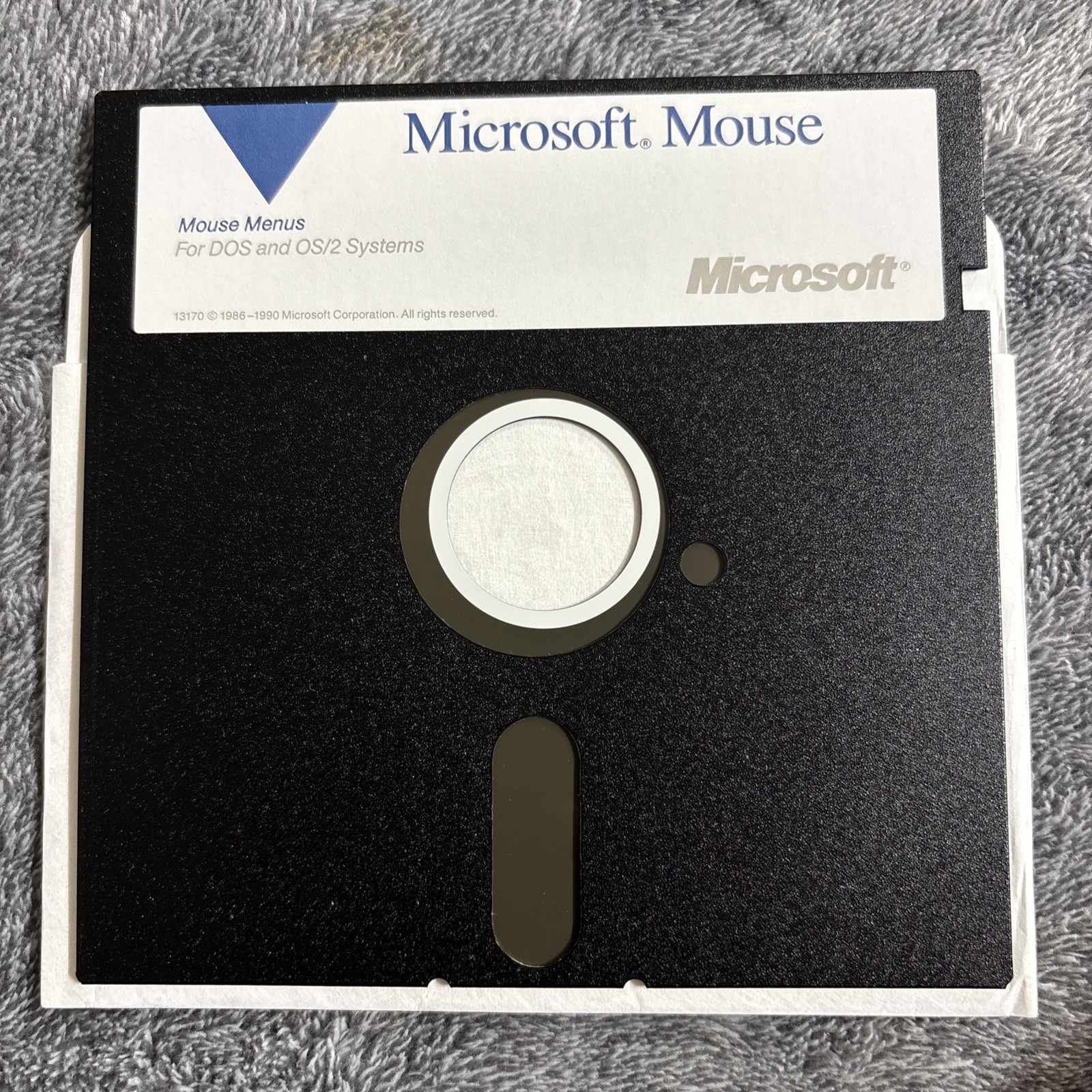 Vintage Microsoft Mouse Menus Floppy Disk 5.25 & DOS OS/2 Systems Part# 13170 VG