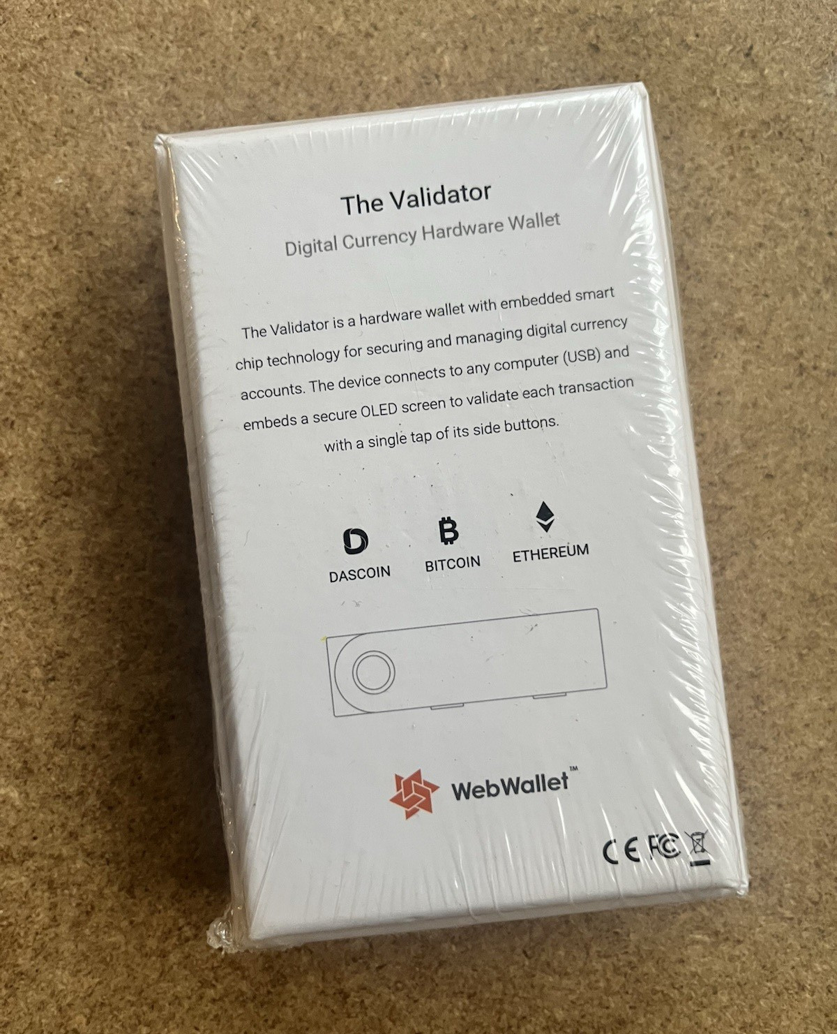 The Validator – Crypto Digital Currency Hardware Wallet *FREE Post* WebWallet