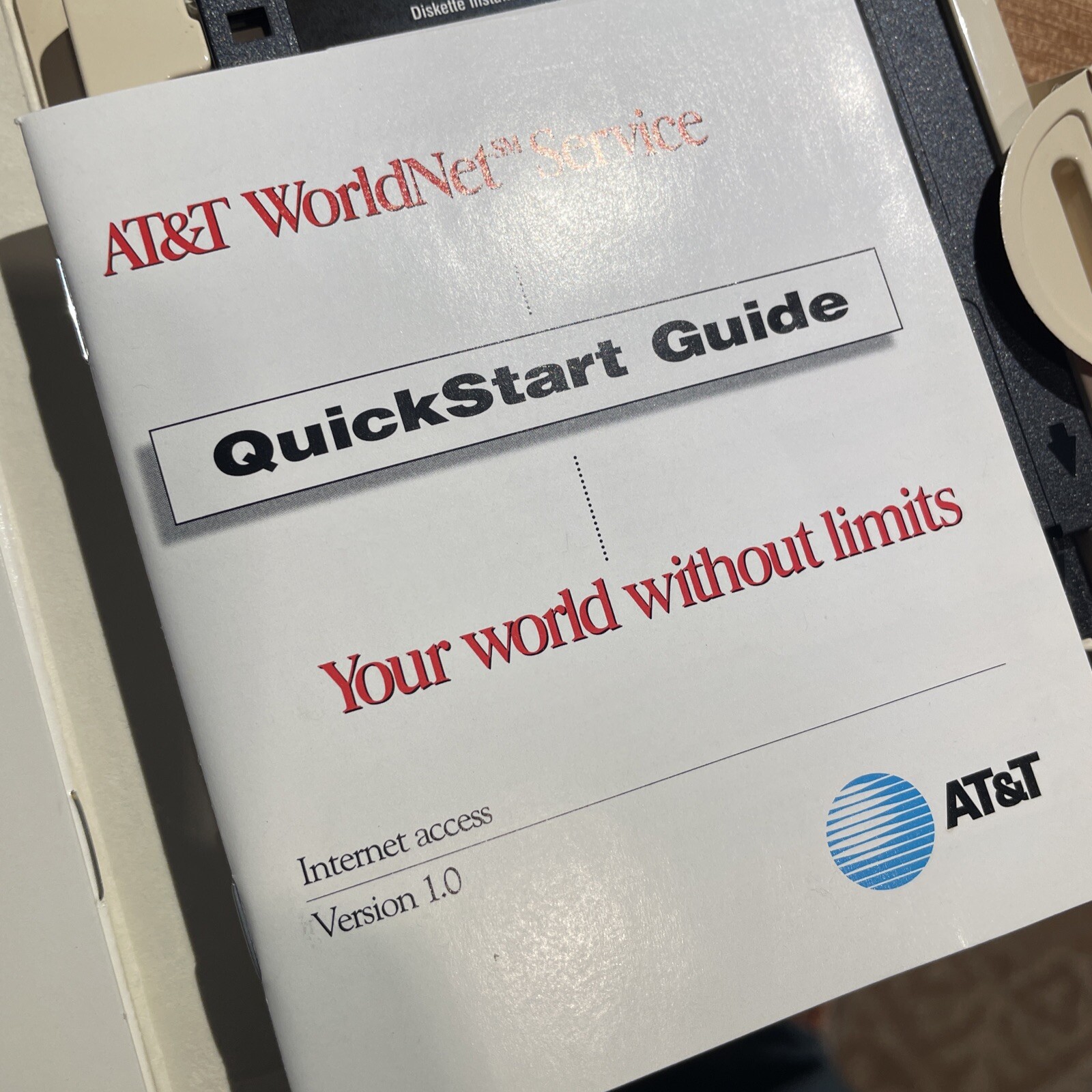 AT&T WorldNet Service 3.5″ RETRO Vintage diskettes Windows v1.0 1996 Netscape !!