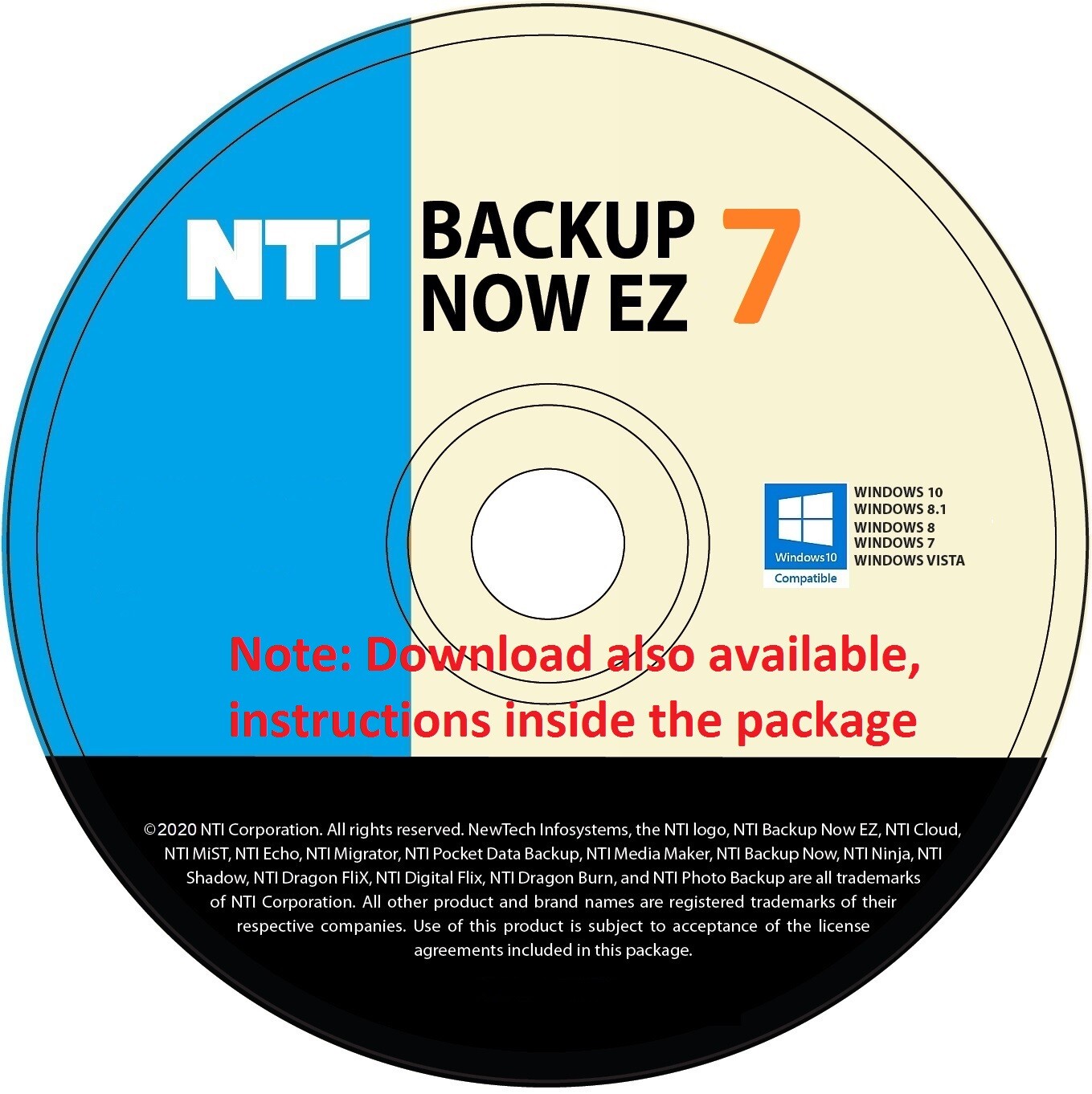 NTI Backup Now EZ 7.5, Backup & Recovery for Windows 11, 10, 8.1, 8, 7, or Vista