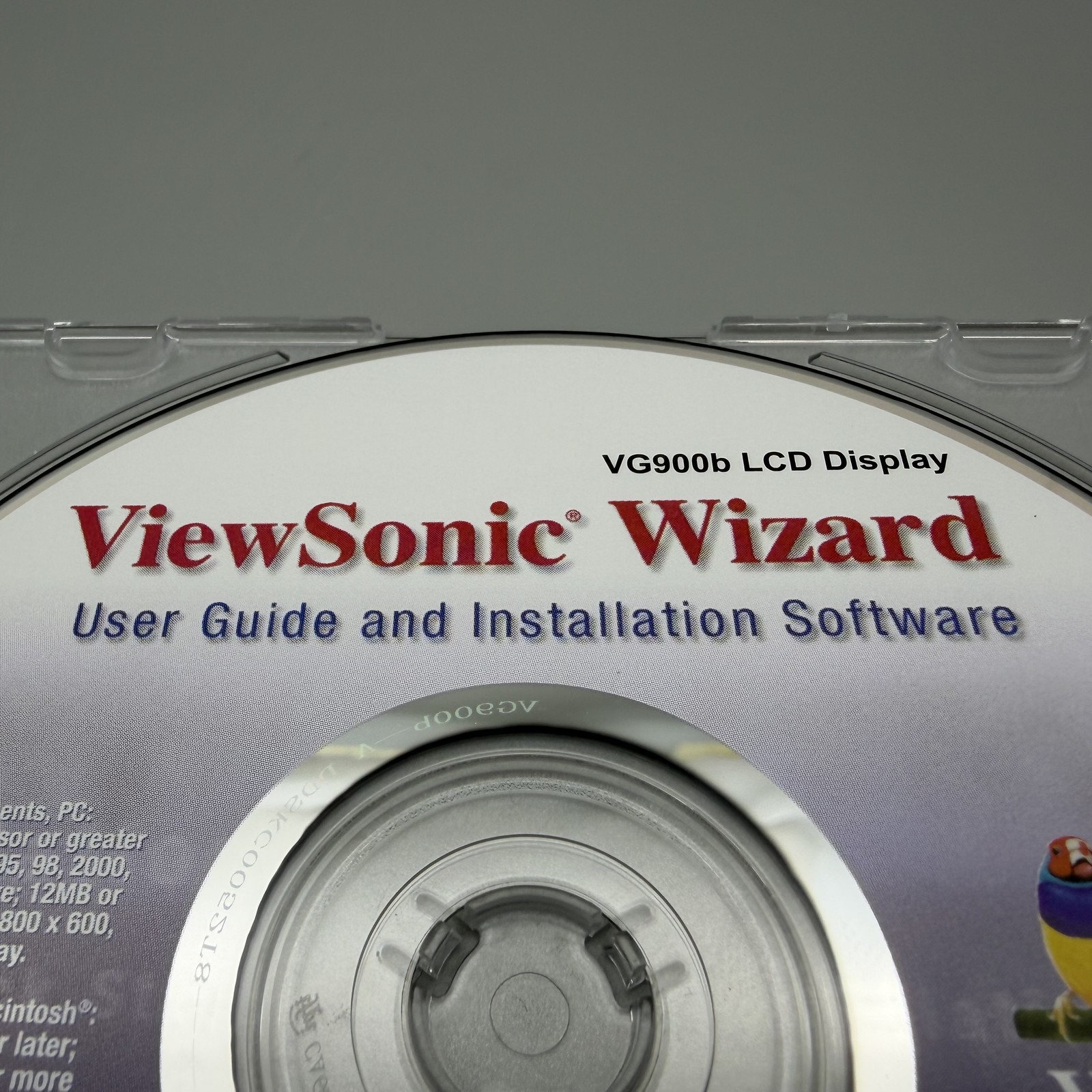 Vintage 2001 ViewSonic Wizard VG900b Monitor LCD Software Drivers CD-ROM Win Mac