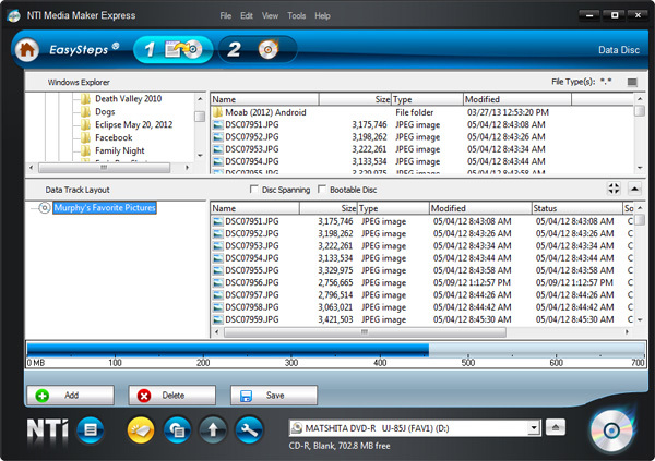 NTI Media Maker Express, CD DVD Burning for Win 11/10/8/7,Vista or XP SP3 (1 PC)