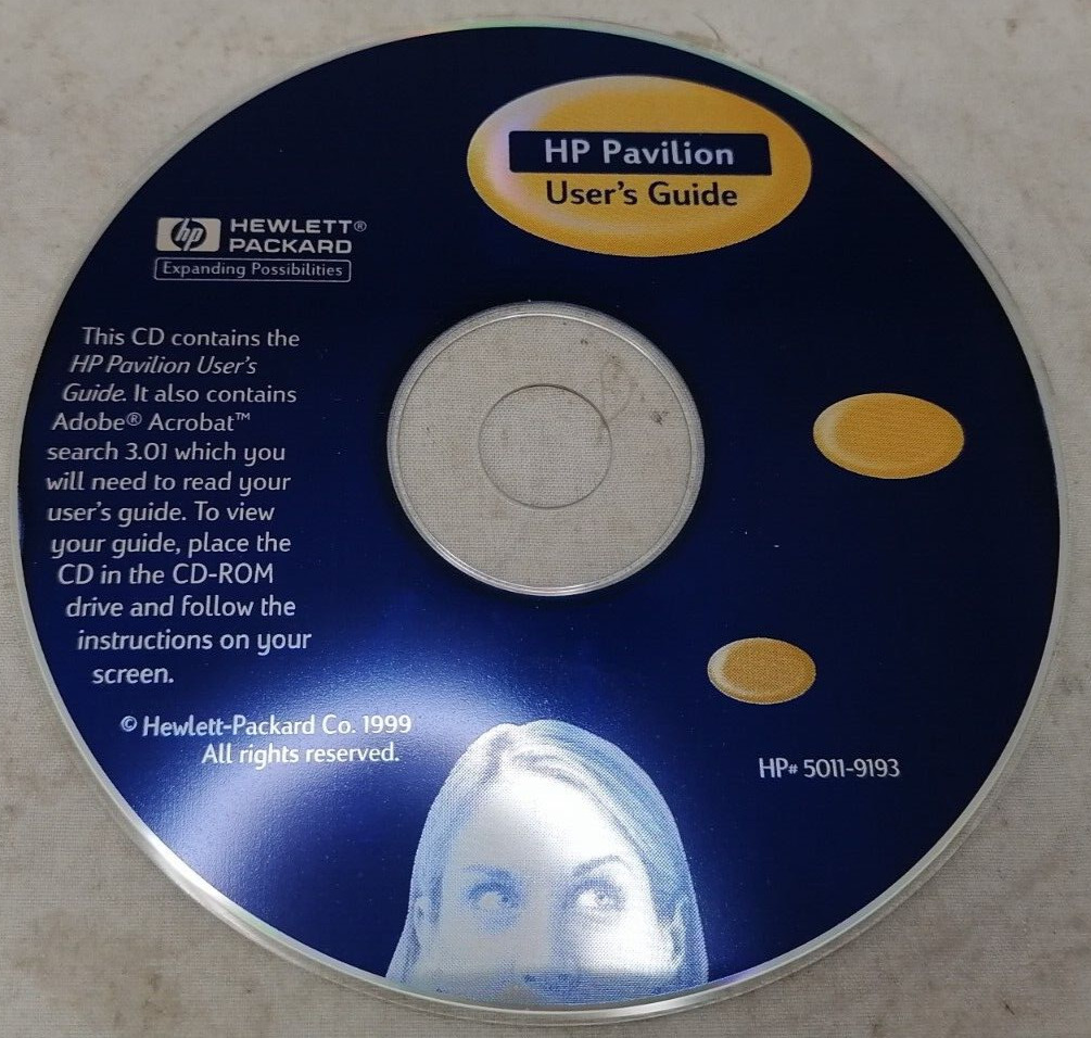 HP Pavilion Users Guide HP 5011-9193 1999 HP CD
