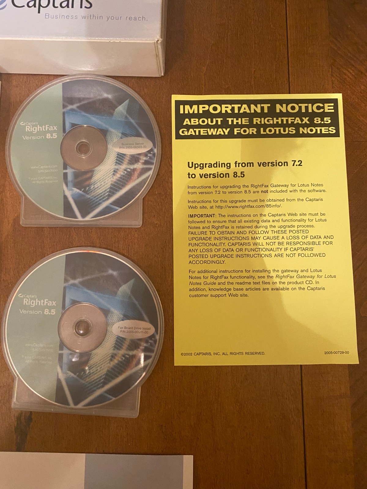 Captaris RightFax 8.5 Business Server Software CD Set Manuals Complete Bundle