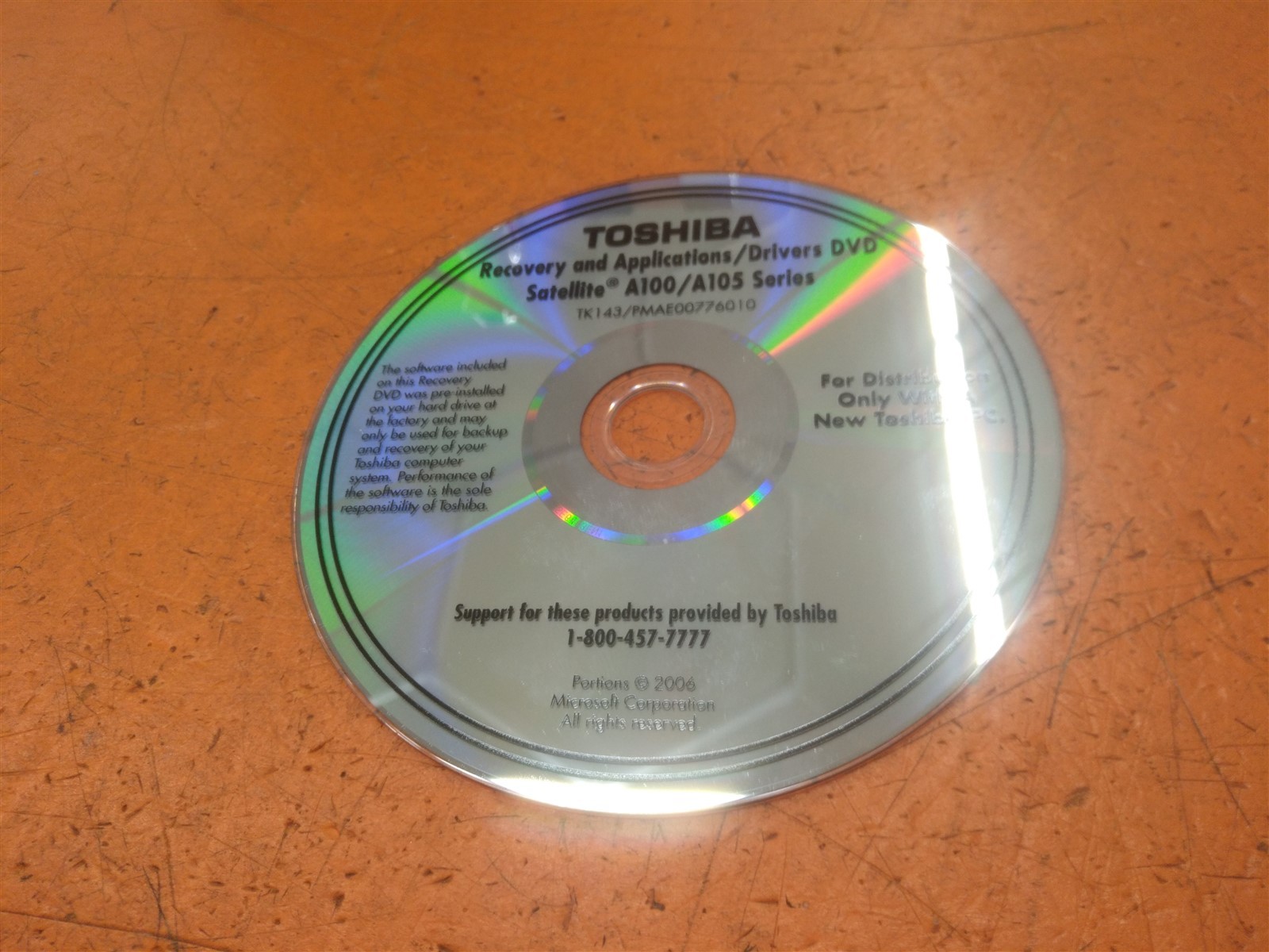 ⭐️⭐️⭐️⭐️⭐️Toshiba Recovery & Applications/Drivers DVD Satellite A100/105 Series
