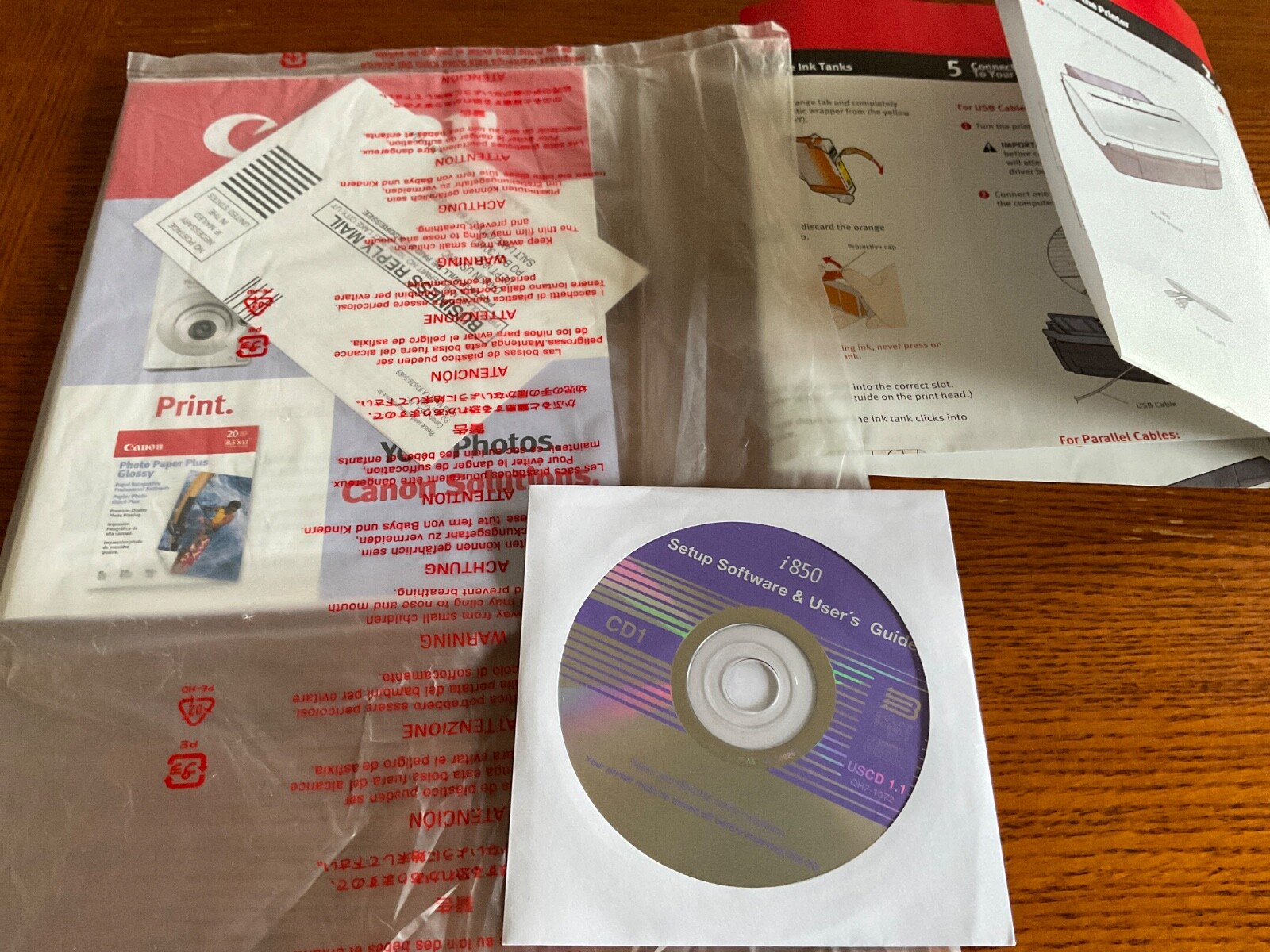 Quick Start User’s Guide Canon i860 Ink Jet Printer – Guide and fold out sheet