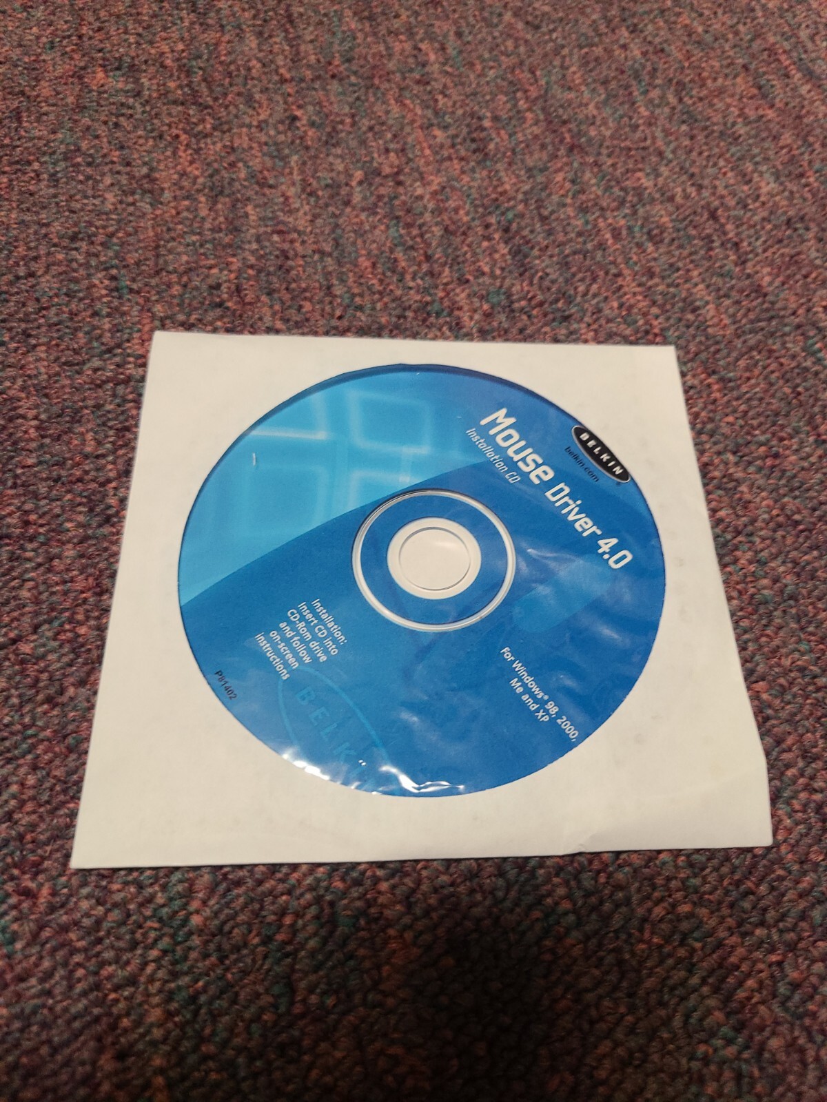 Belkin Mouse Driver 4.0 Installation CD-Rom/ Windows 98, 2000 ME & XP/ P-81402