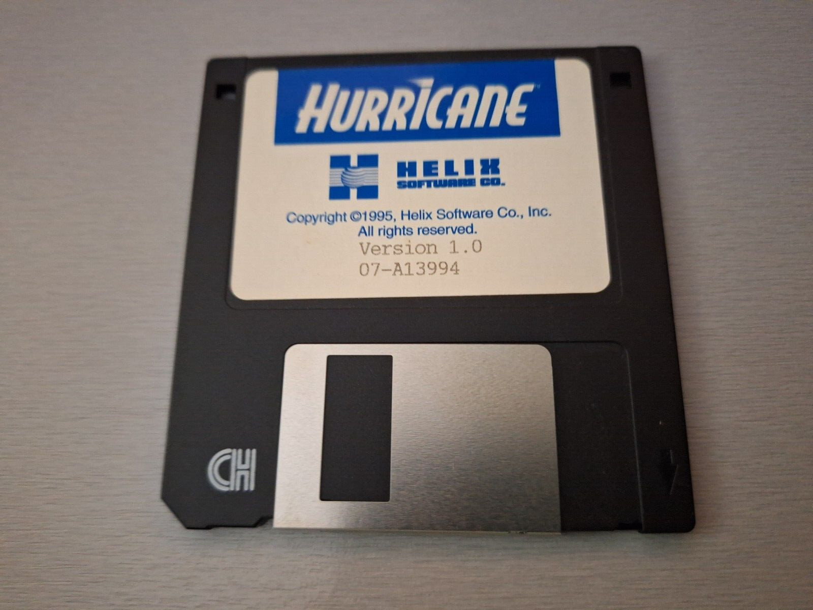 Hurricane version 1.0: Helix vintage 1995 software, Windows enhancer 3.5″ floppy