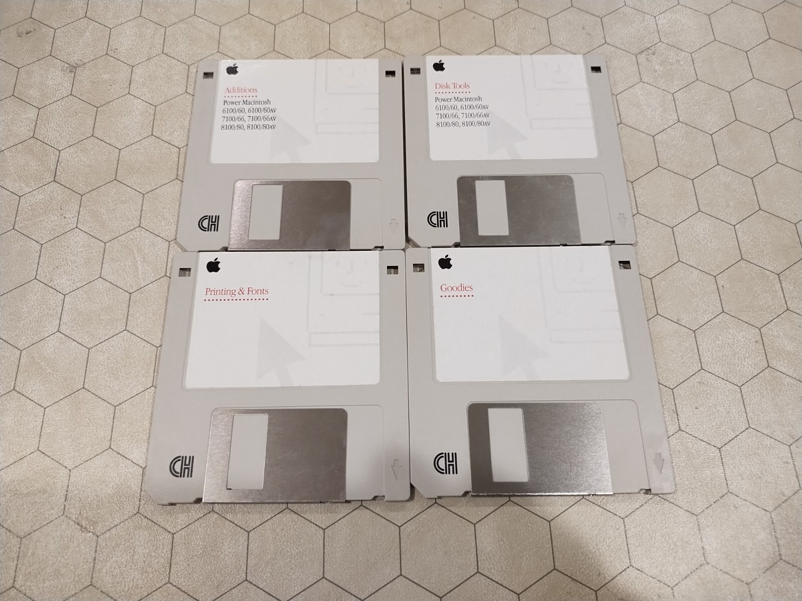 Apple Power Macintosh Additions/Goodies,OS 7.1.2 3.5″ floppy disks, 1994, tested