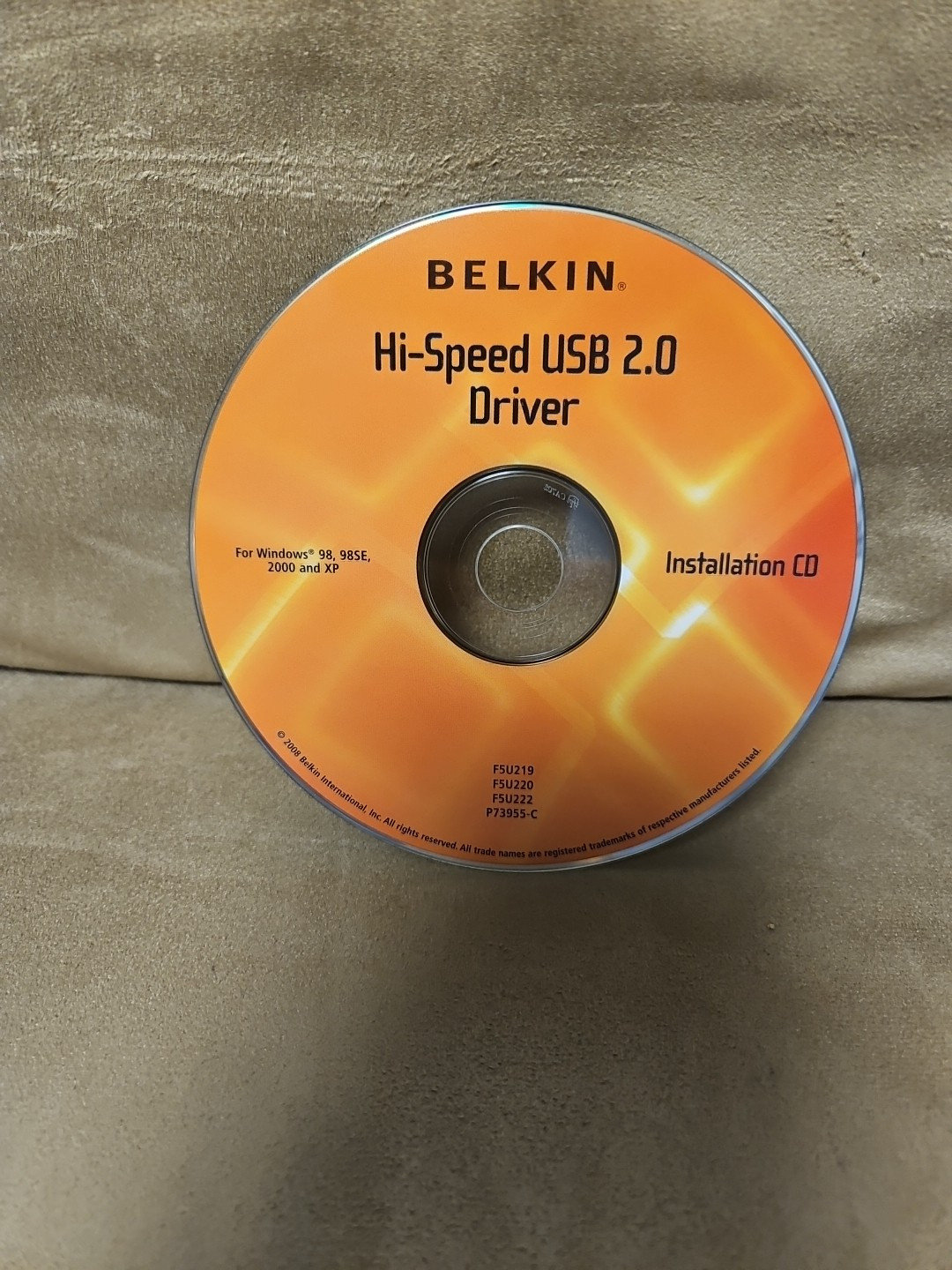Belkin Corporation Hi-Speed USB 2.0 PCI Card Driver Installation CD for Windows