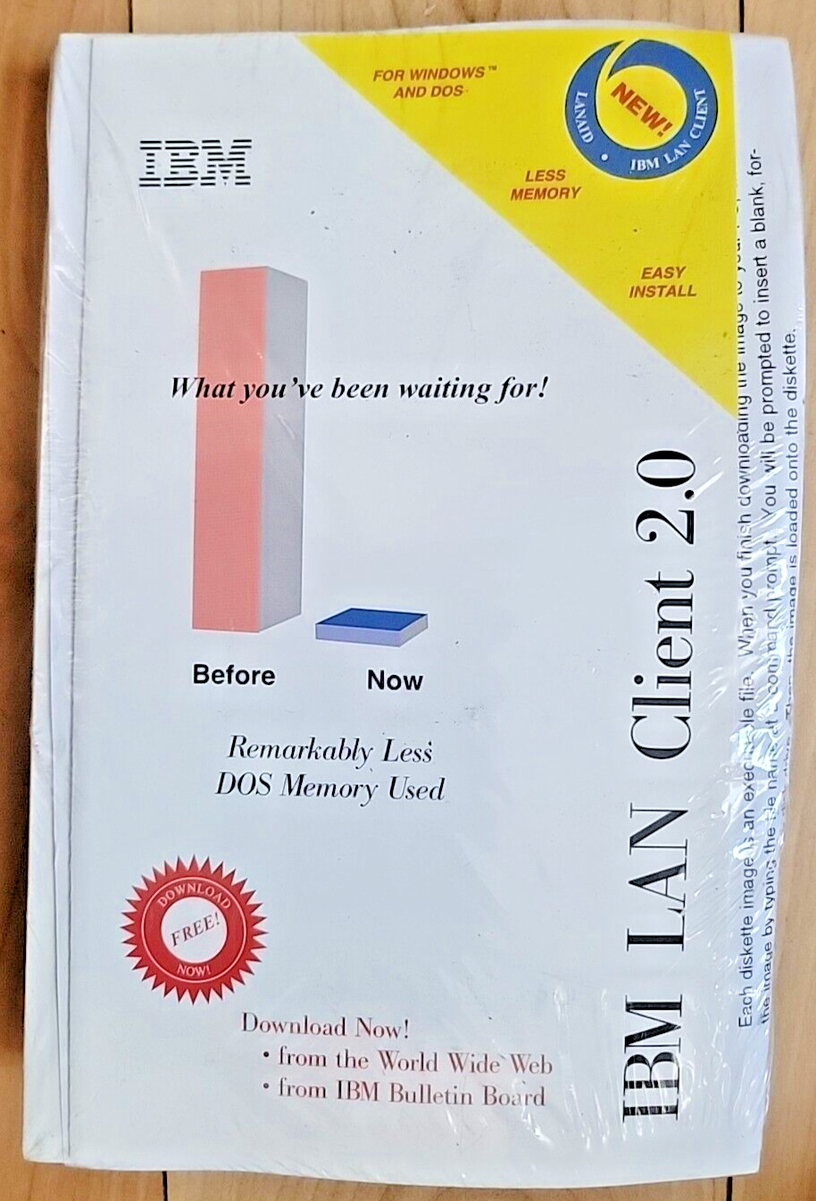 IBM Lan Client 2.0 – 3.5″ Floppy Networking Software Vintage NEW Factory Sealed