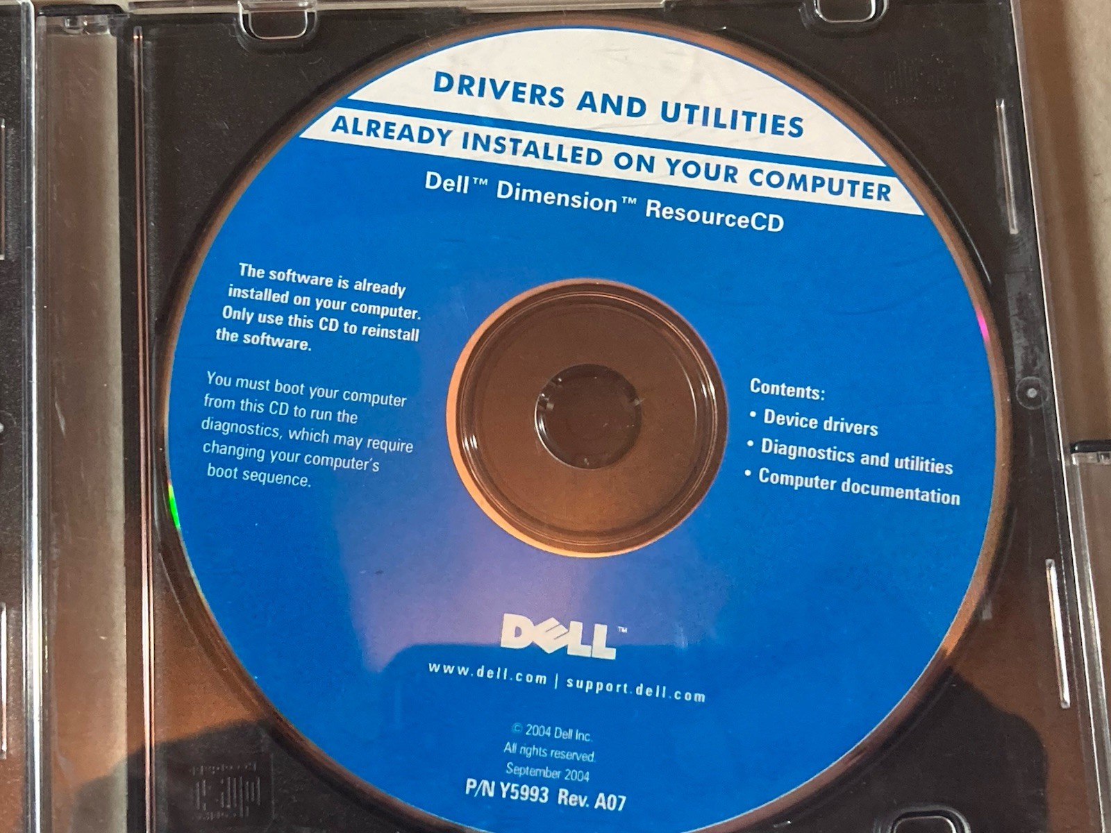 8-DELL Installation CDs Drivers, Applications, Word Perfect, Operating System XP
