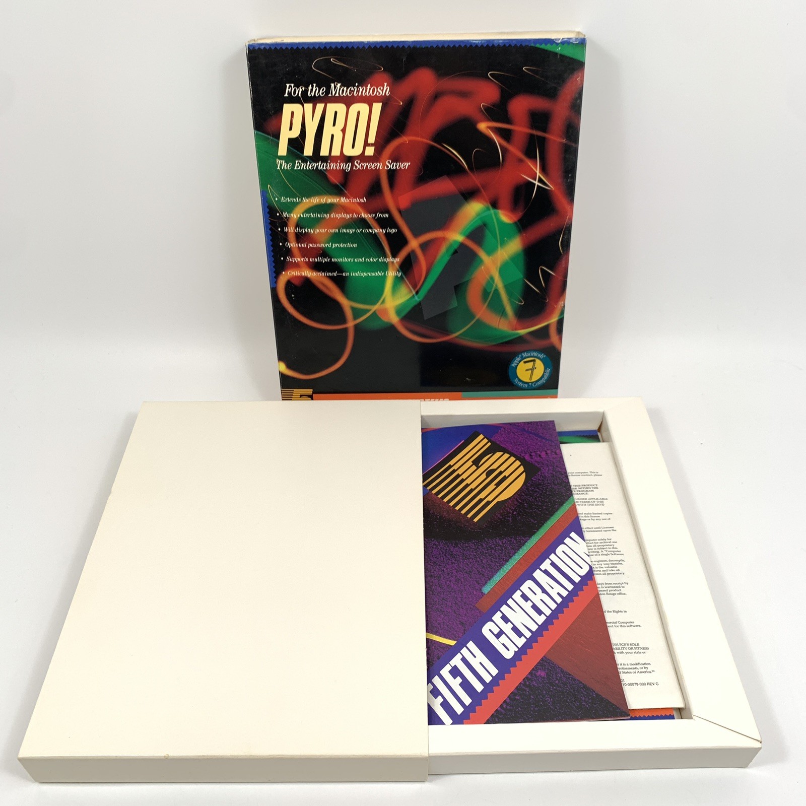 Vintage PYRO Macintosh Apple 3.5″ Hard Disk Screen Saver Fifth Generation System