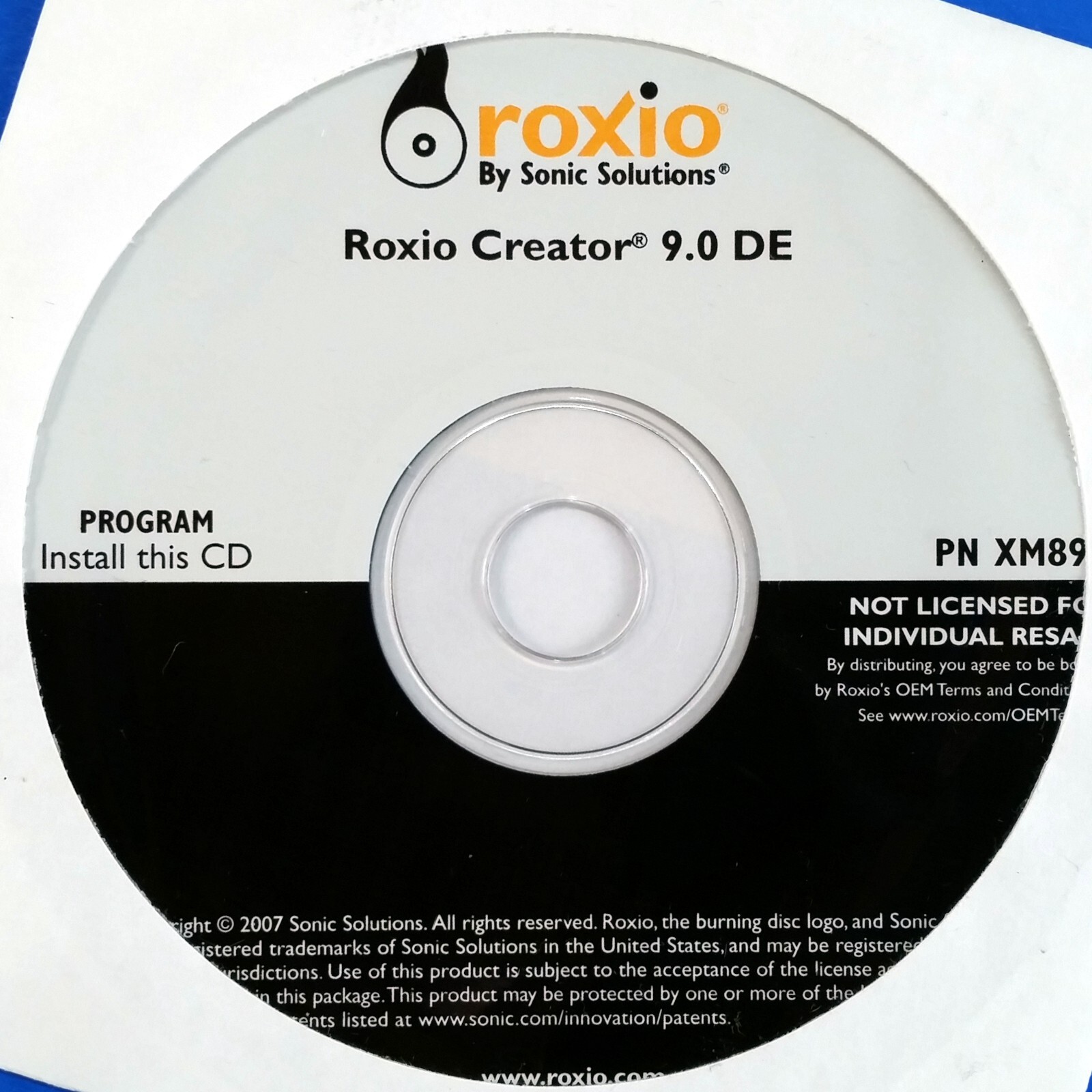 Dell OEM Software Lot Roxio Creator 9.0 DE PowerDVD WinDVD Re-installation Discs
