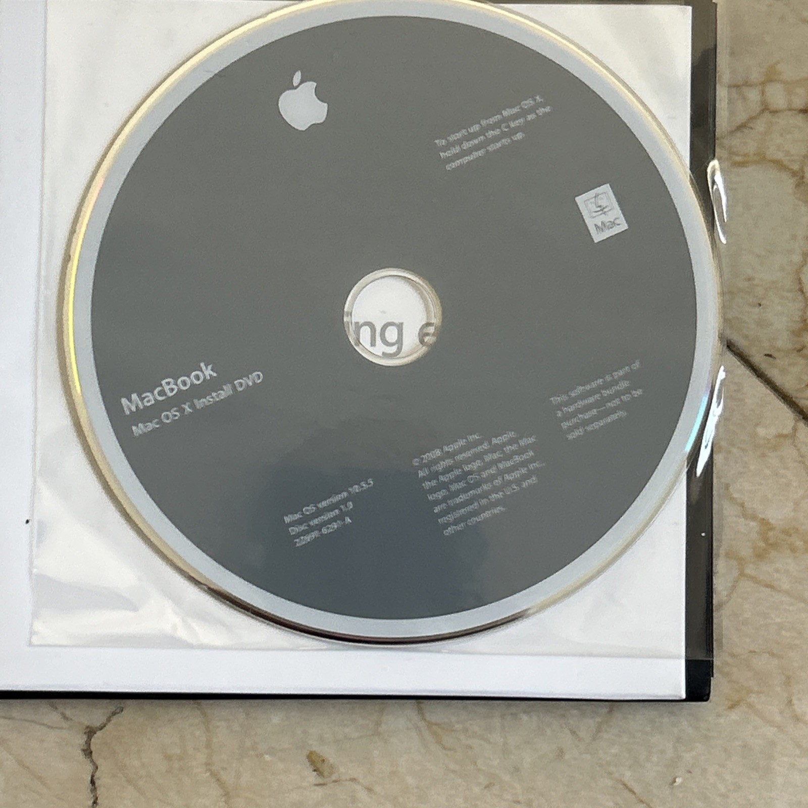 2009 Macintosh Mac MacBook Applications Software Installation DVD Version 1.0