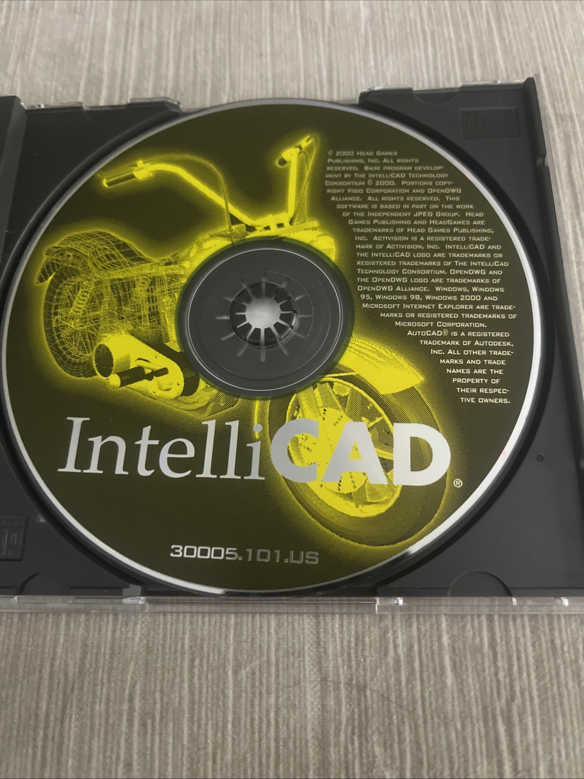 IntelliCAD CD-ROM, PC, 2000, 2D/3D CAD design, ver. 30005.101.US, Head Games