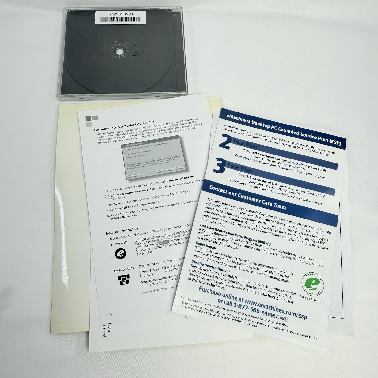 Emachine T2824 Cd And Manual