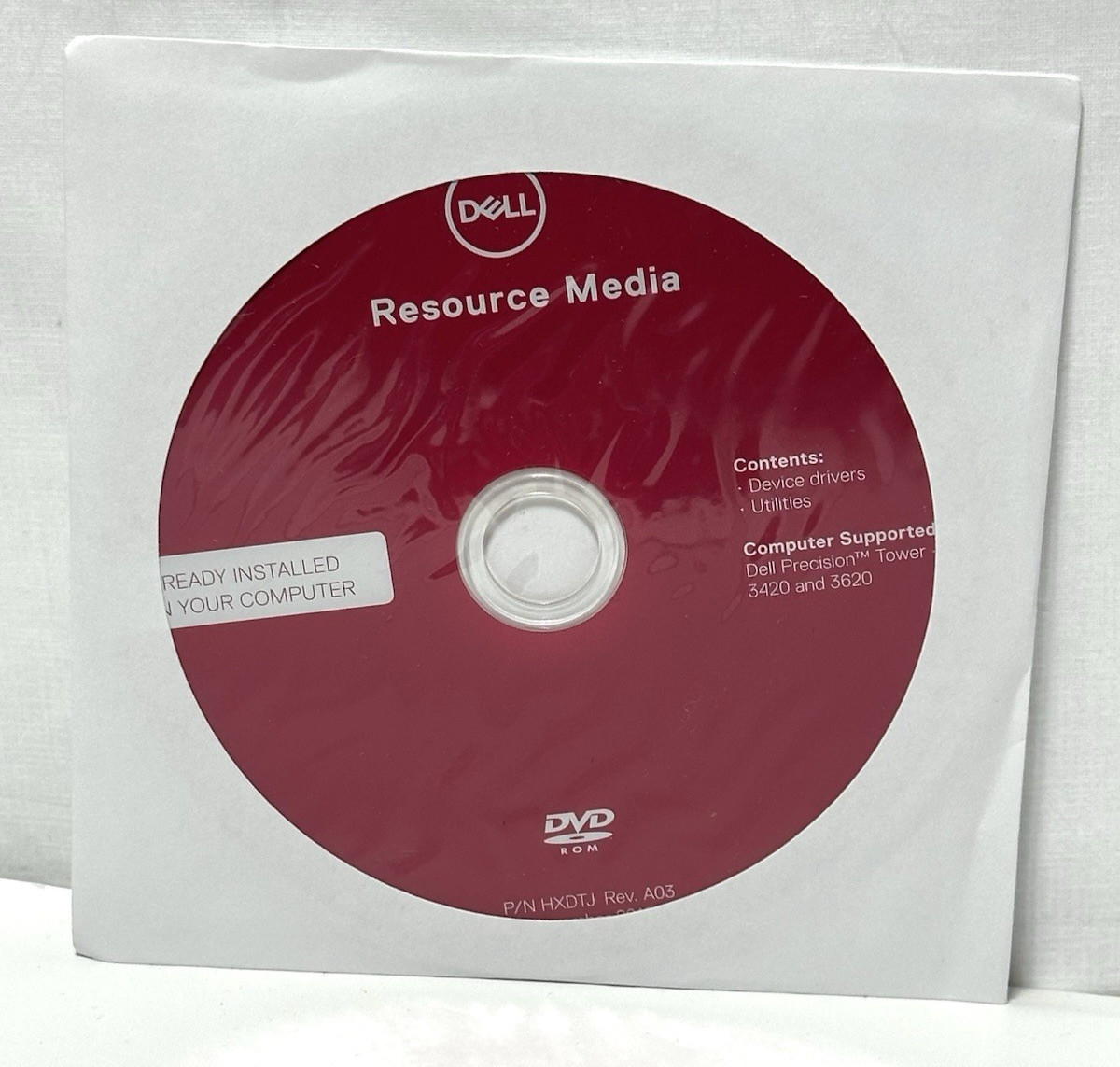 Dell 00KKYY Resource Media Reinstallation DVD Disc Drivers Utilities- FREE SHIP