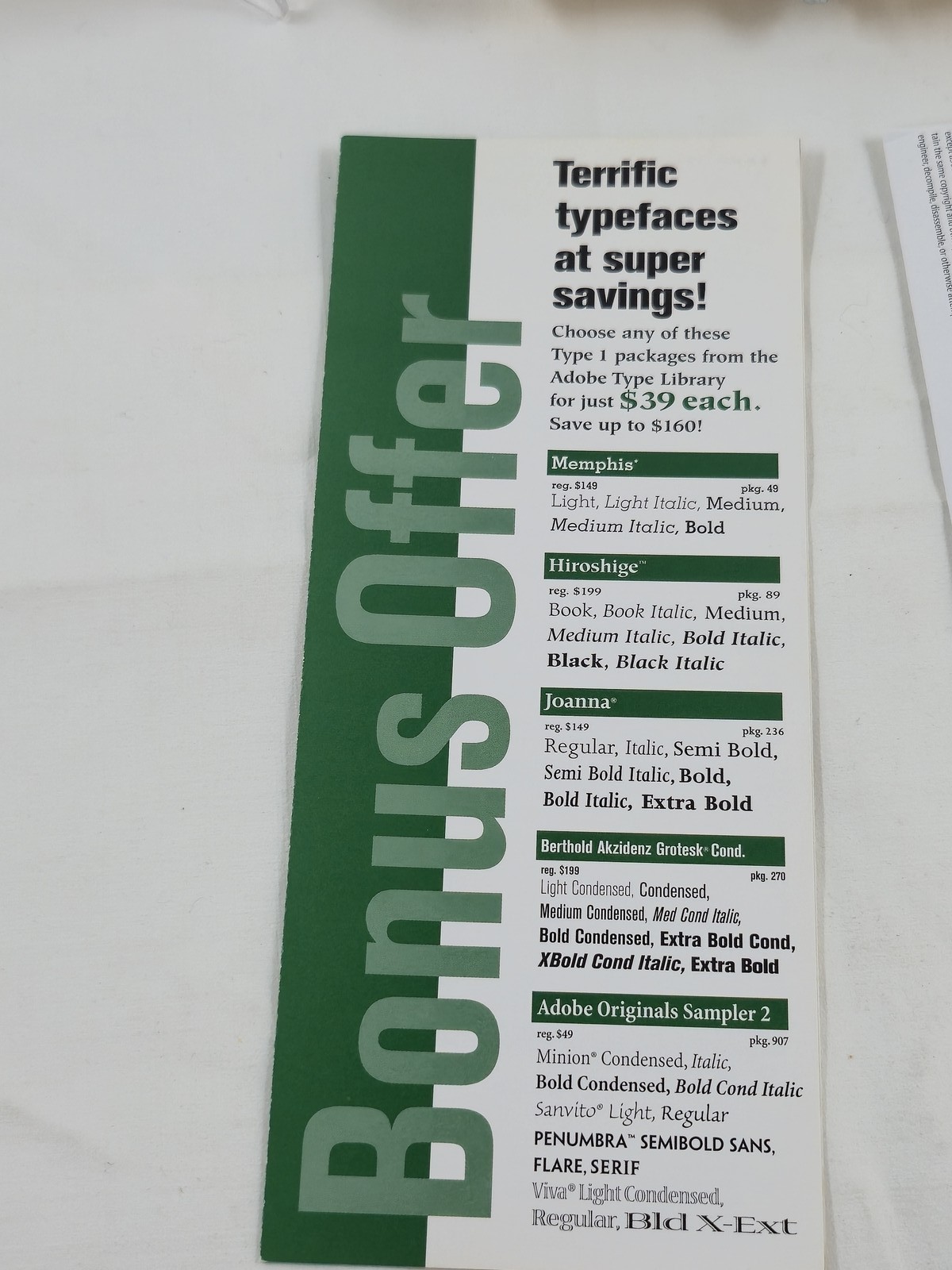 Adobe Type Reunion Deluxe 2.0 Macintosh Font Management Utility Software Vintage