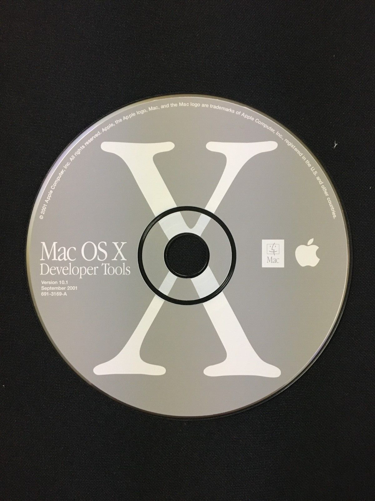 Mac OS X Developer Tools CD Disk – Version 10.1 – 691-3169-A – September 2001