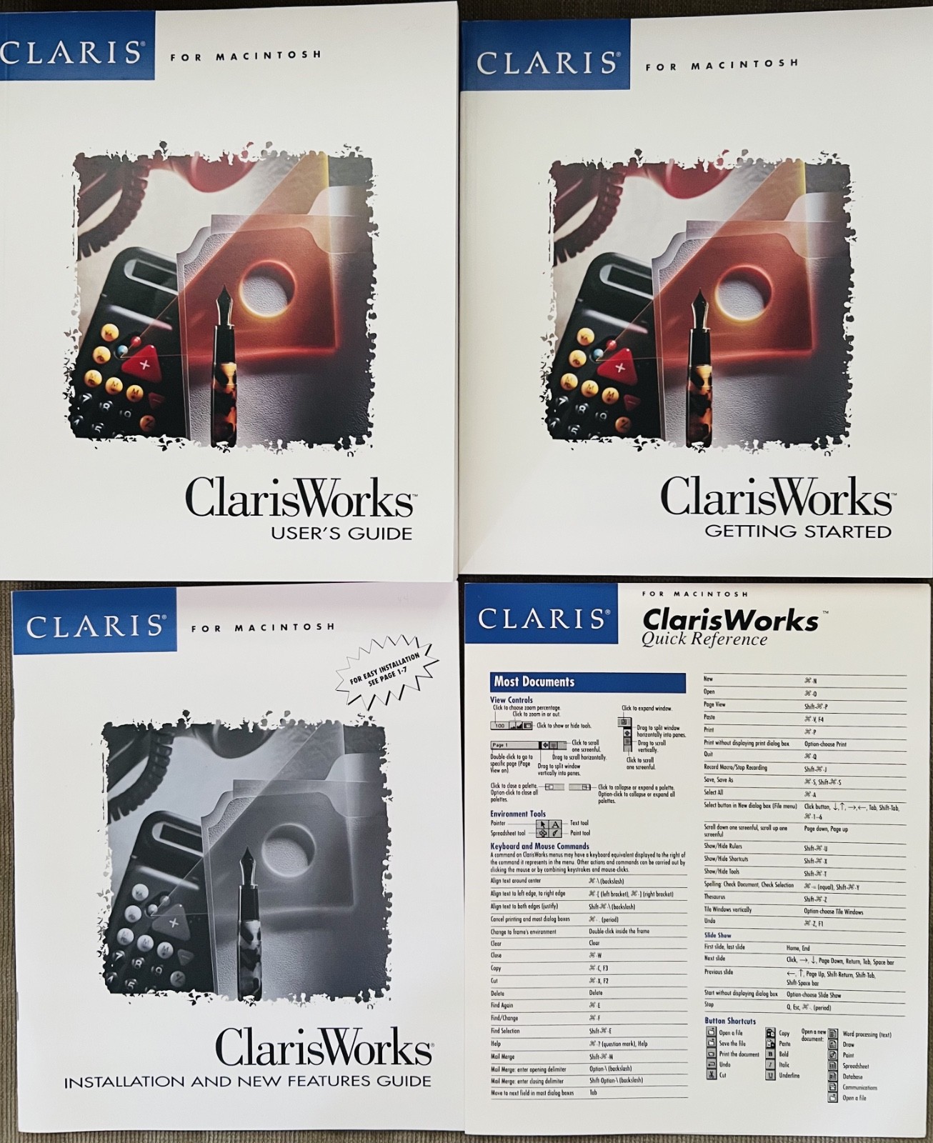 VINTAGE Macintosh ClarisWorks Software v. 2.1 (T1536LL/A) 1994 MINT