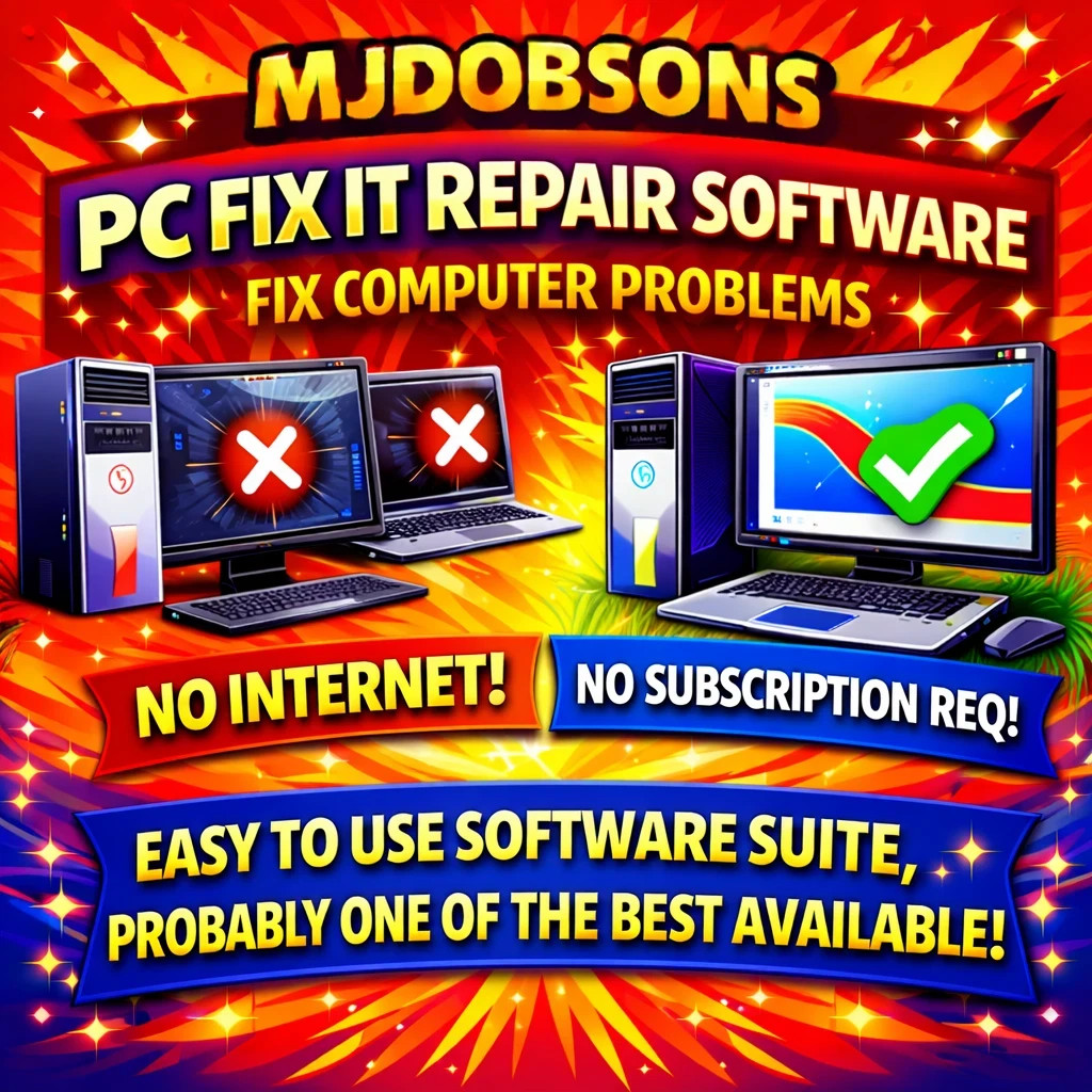 Computer PC Data Recovery Computer Mega Repair Software Suite DVD