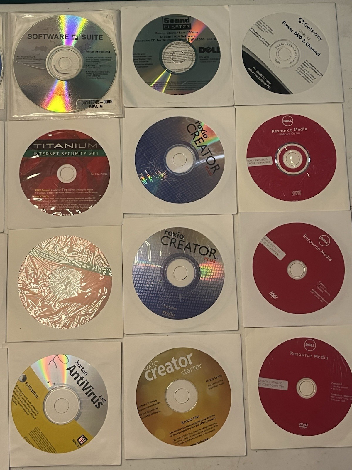 PC Drivers Utilities Backup Media Recovery Software (19) Factory Sealed Disk Lot
