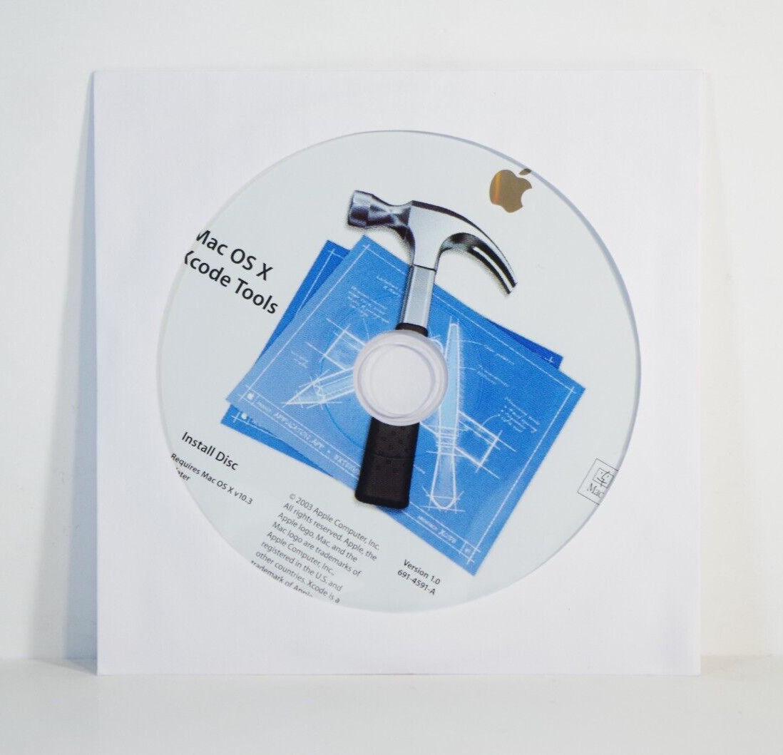 Mac OS X Xcode Tools Version 1.0 Install Disc Only (691-4591-A) – VG!