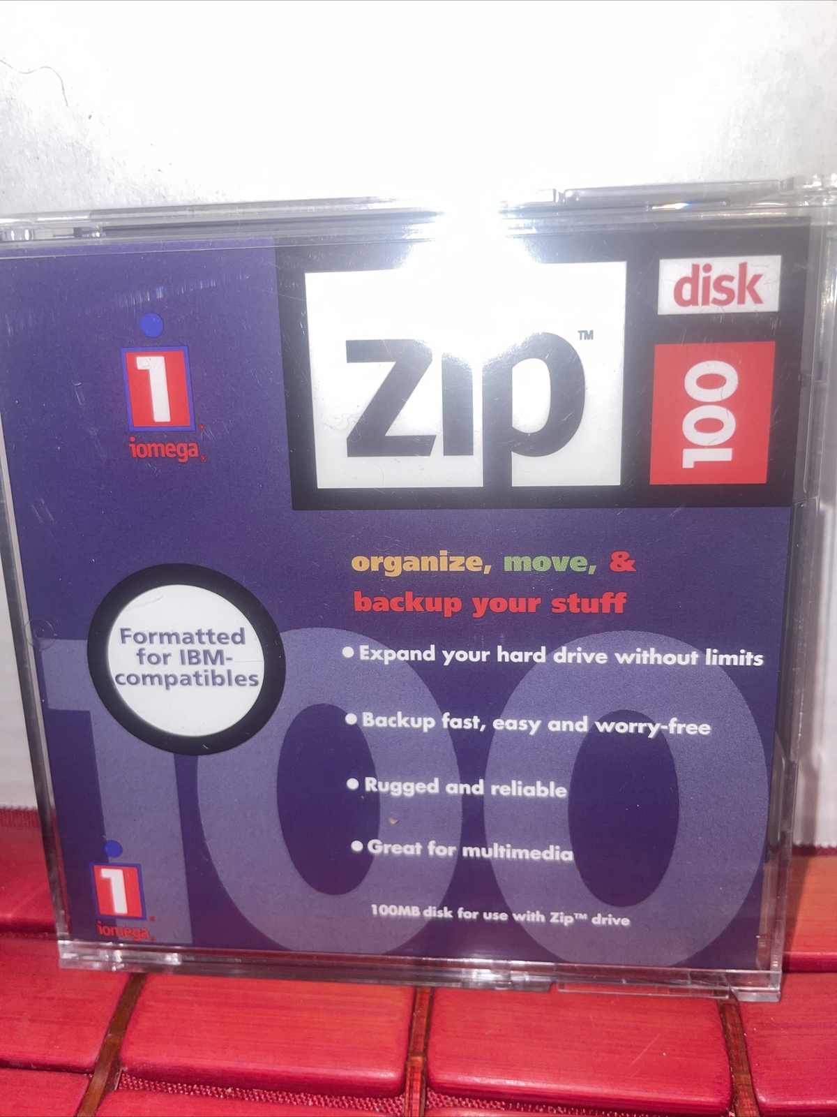 2-Iomega Zip 100MB Disk formatted for IBM-compatibles