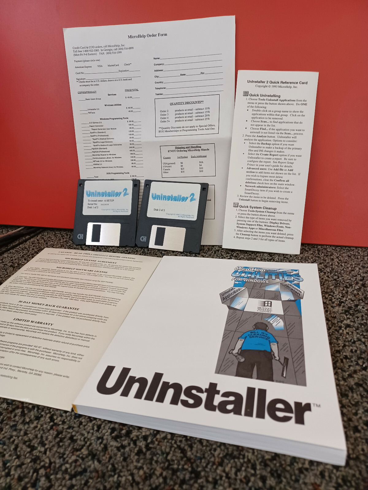 Vintage Windows 3.5″ Floppy Disk MicroHelp Utilities for Windows Uninstaller