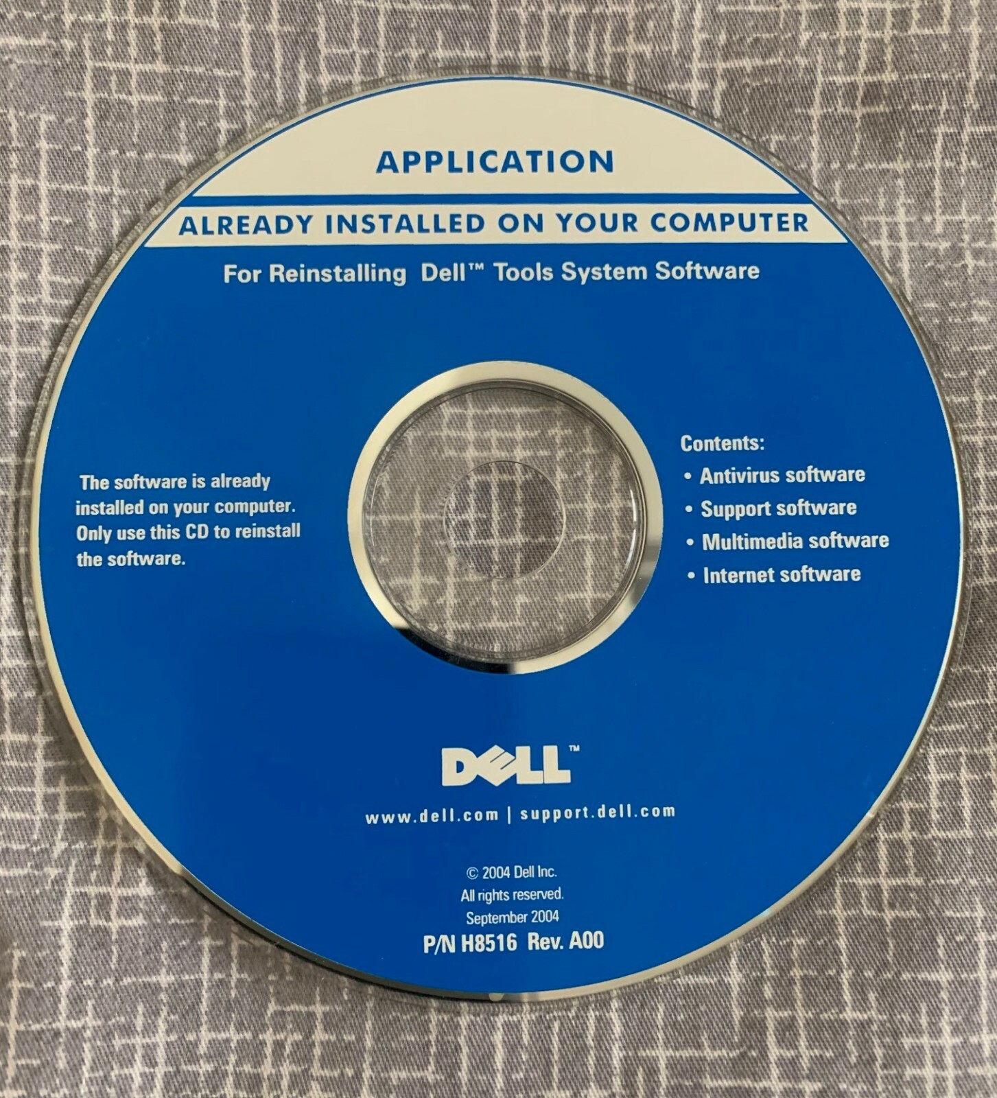 Dell Tools CD – Application – Reinstalling Dell Tools System Software