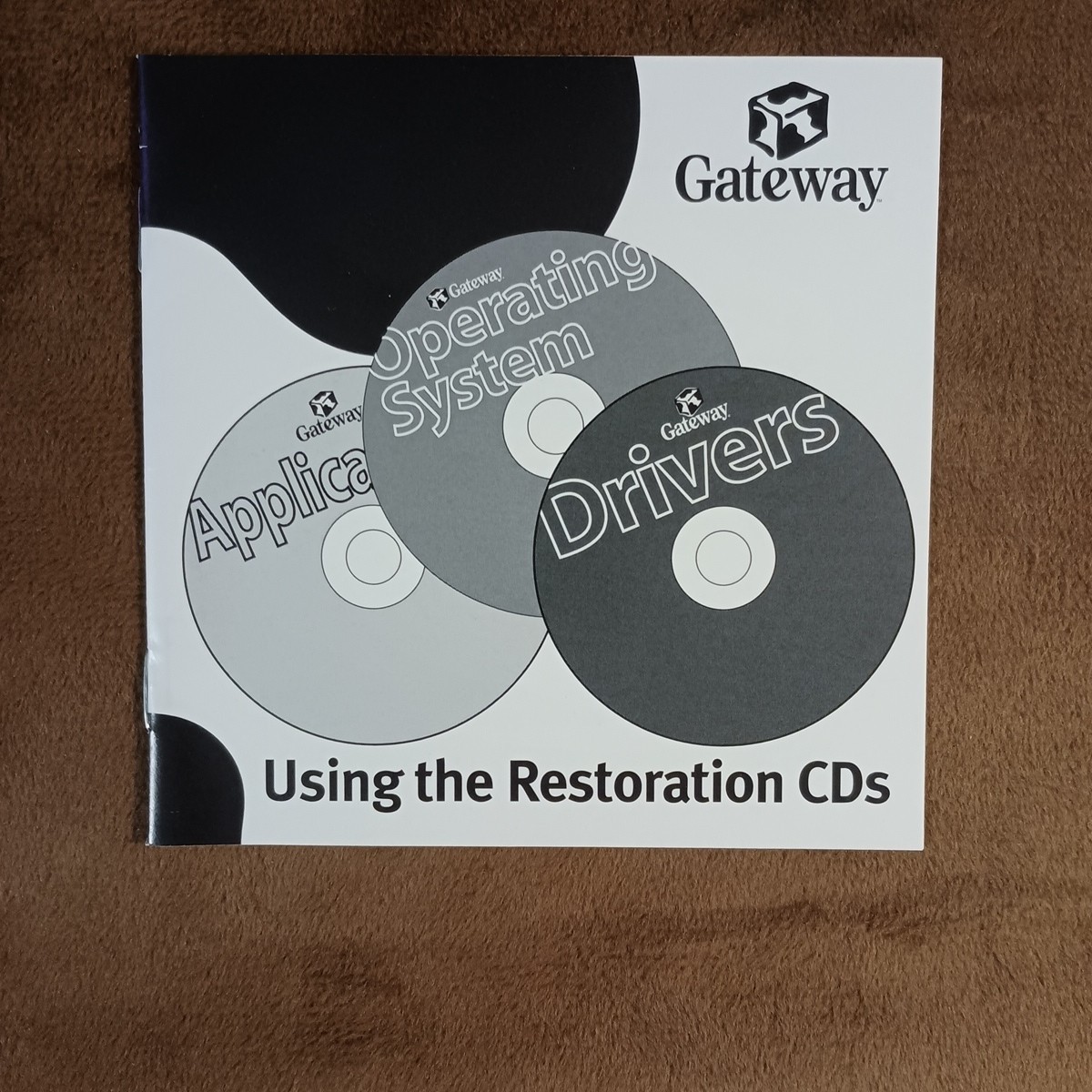 Vintage Gateway CD/DVD Software Storage Binder w/ 5 Software Discs