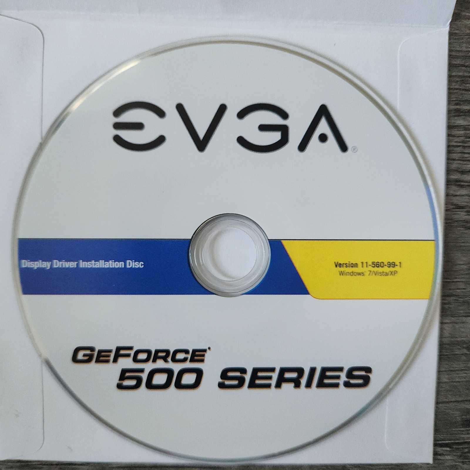 EVGA GeForce 500 Series Driver Installation Disc & User Guide Manual 11-560-99-1
