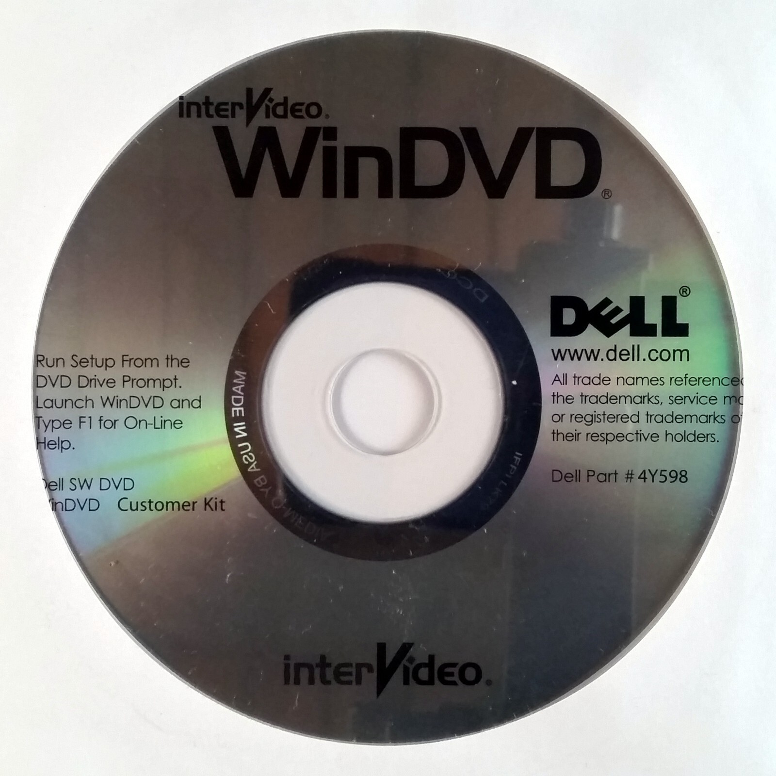 Dell OEM Software Lot CyberLink PowerDVD InterVideo WinDVD Re-installation Discs