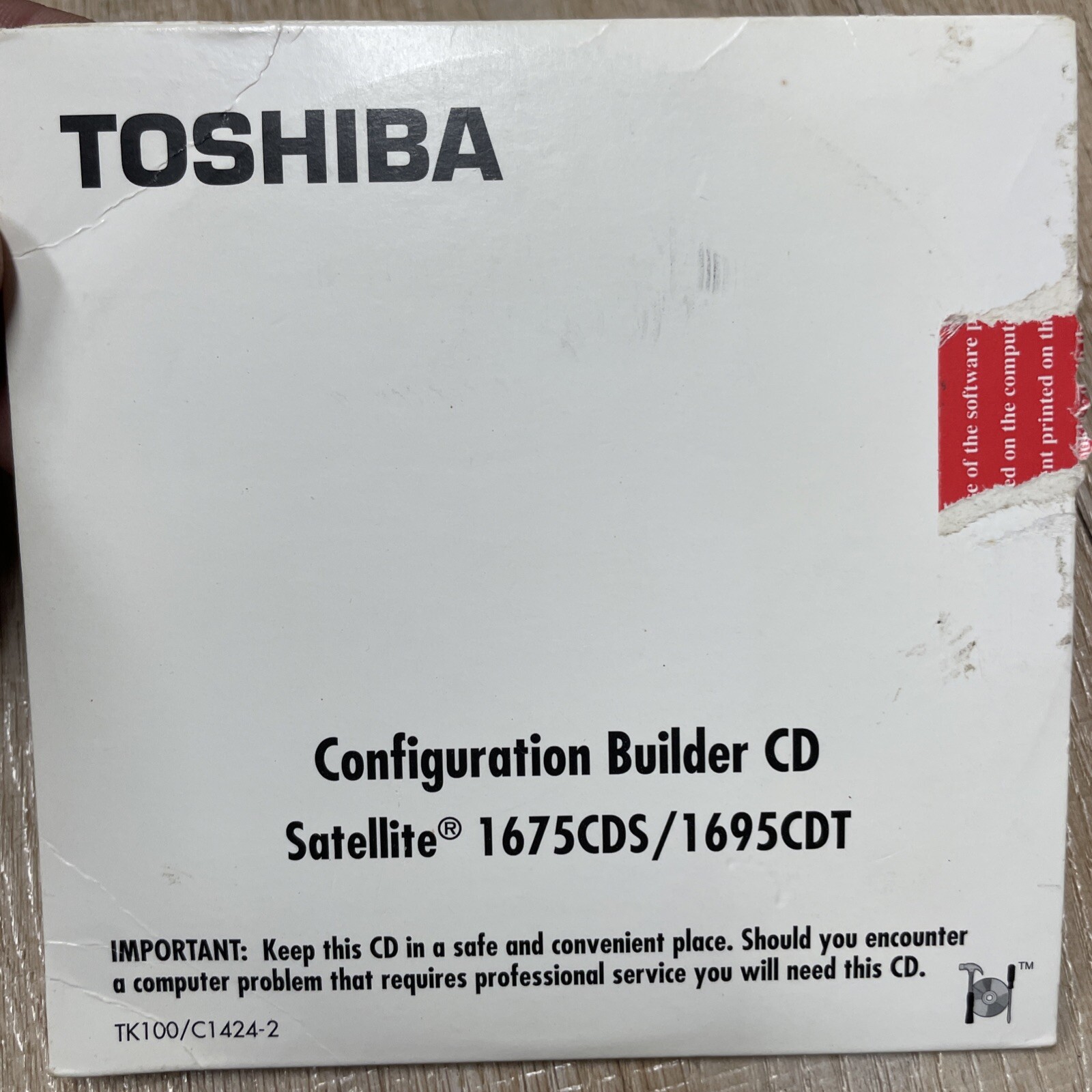 Toshiba Configuration Builders CD Satelite 1675CDS 1695CDT