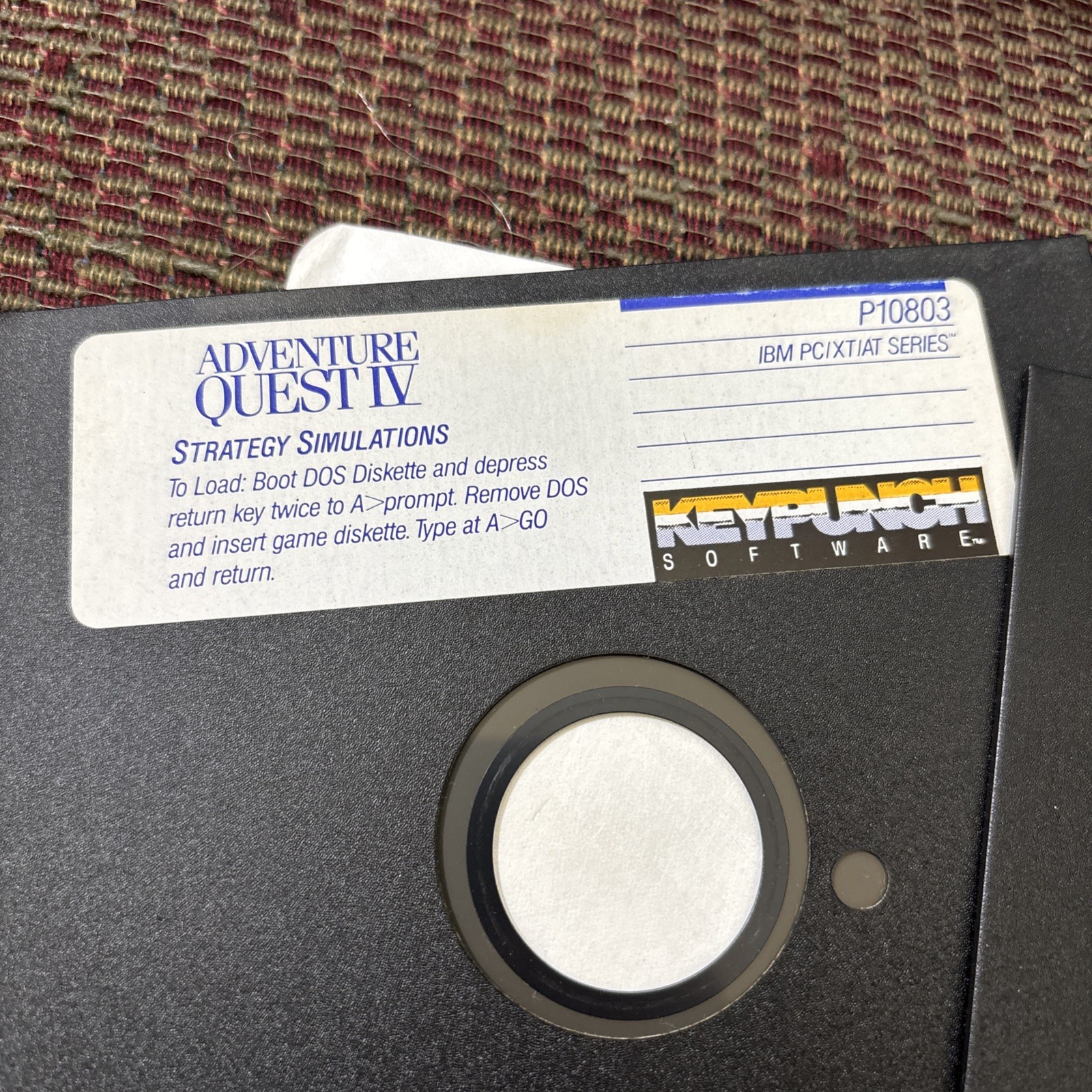 Adventure Quest IV Adventure Games Strategy Simulations for IBM 5.25 Media