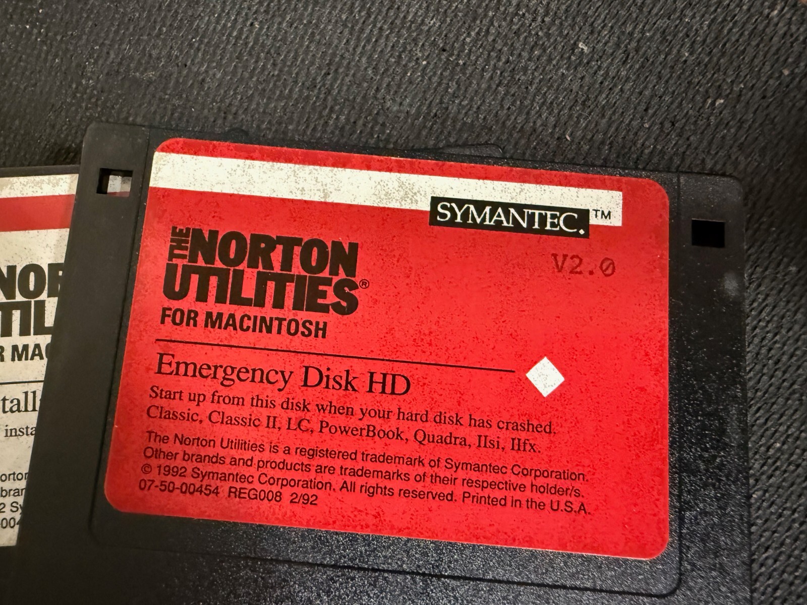 Norton Utilities 2.0 Software 3-1/2″ disks – vintage Mac software