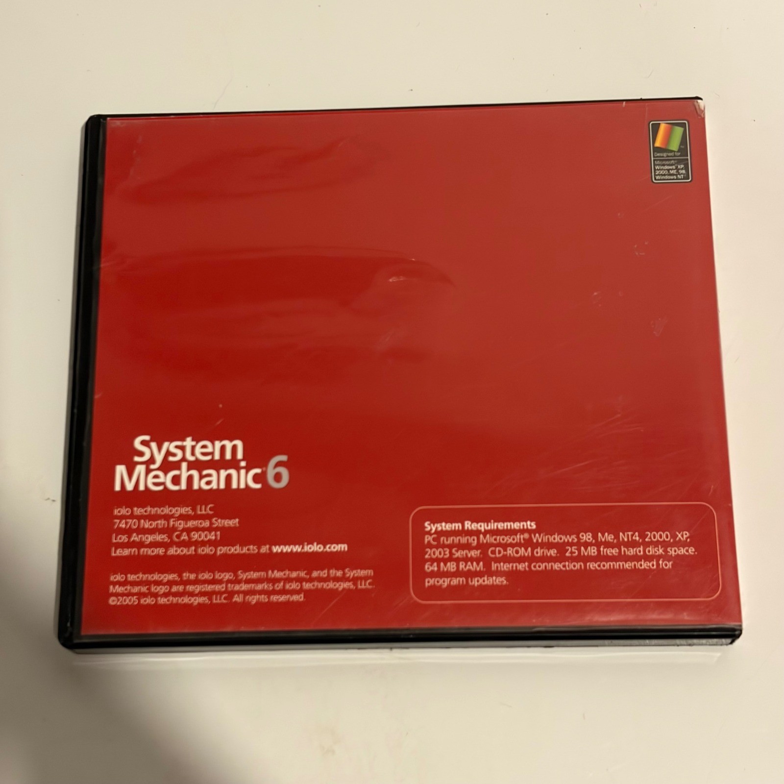 iolo System Mechanic 6 PC Utility Software Windows XP 2000 98 Me NT4 CD-ROM 2005